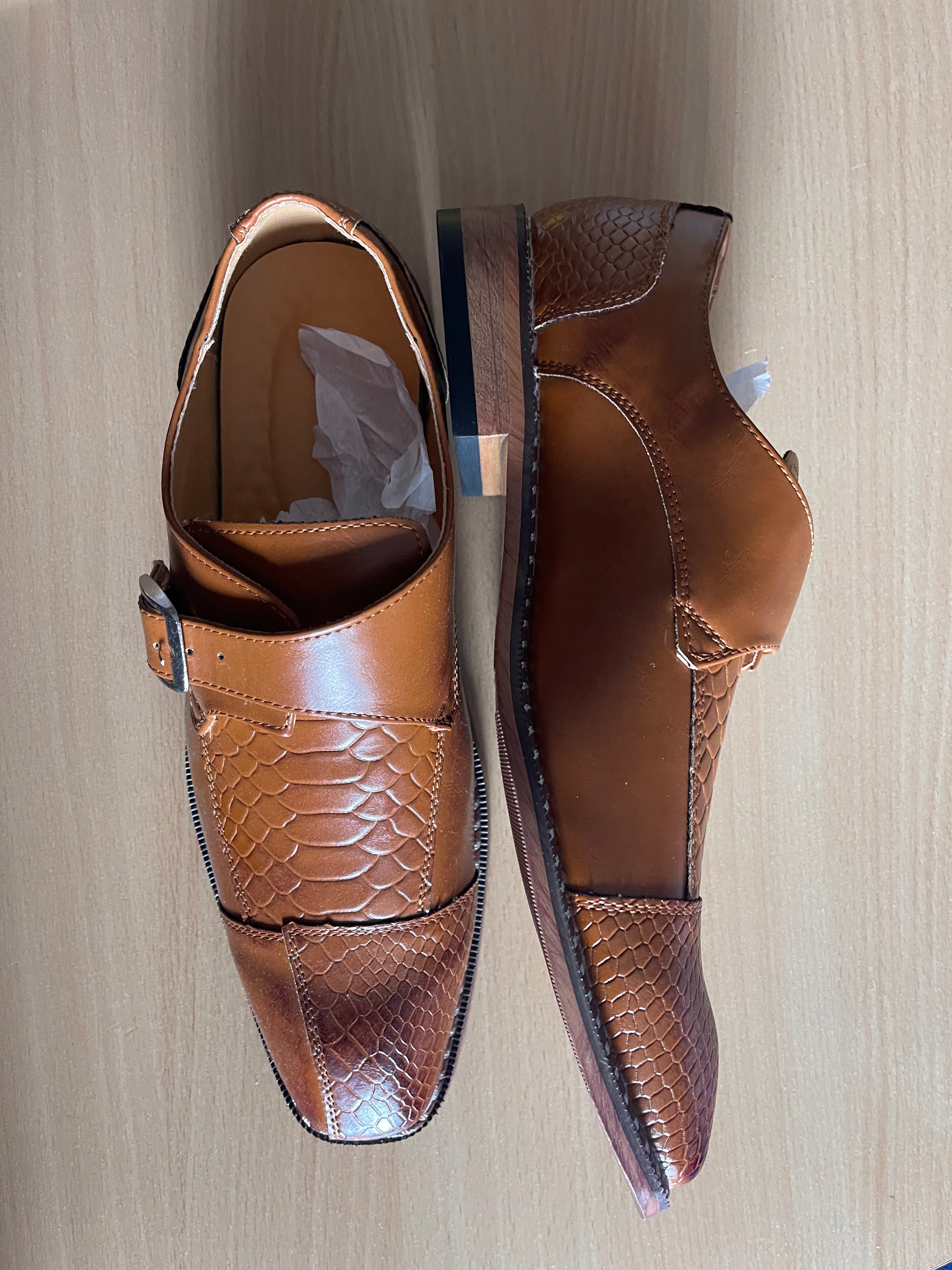 Men’s Brown Monk Strap Shoes UK 7