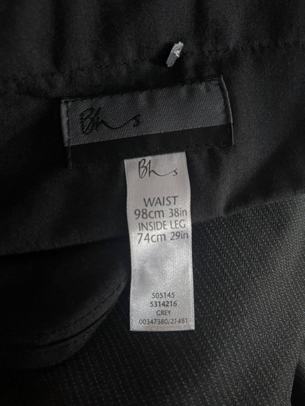 Bhs Contemporary Men's Grey Formal Trousers W38 L29 BNWT