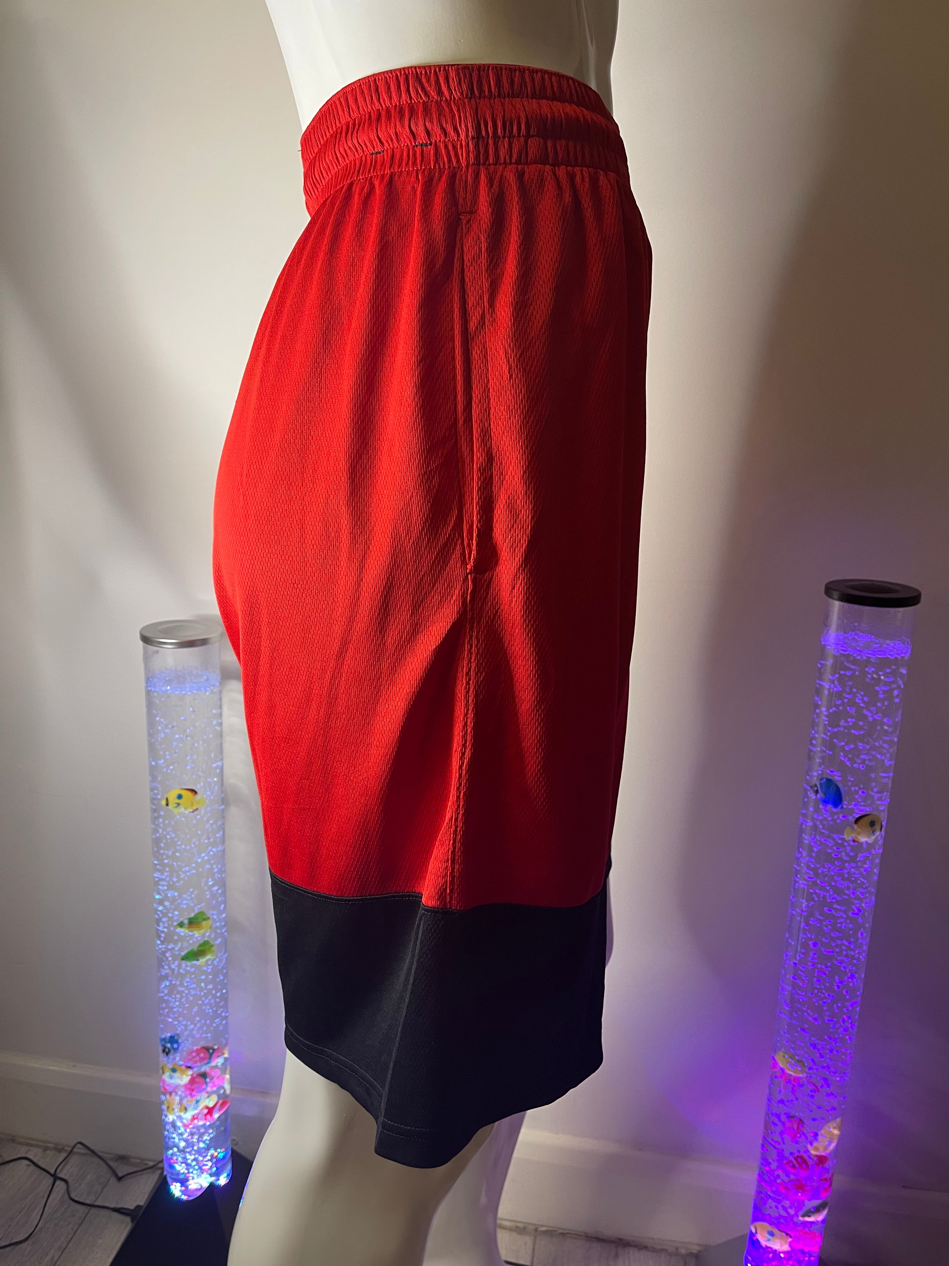 Nike Men's Red Sports Shorts with Pockets – Size M