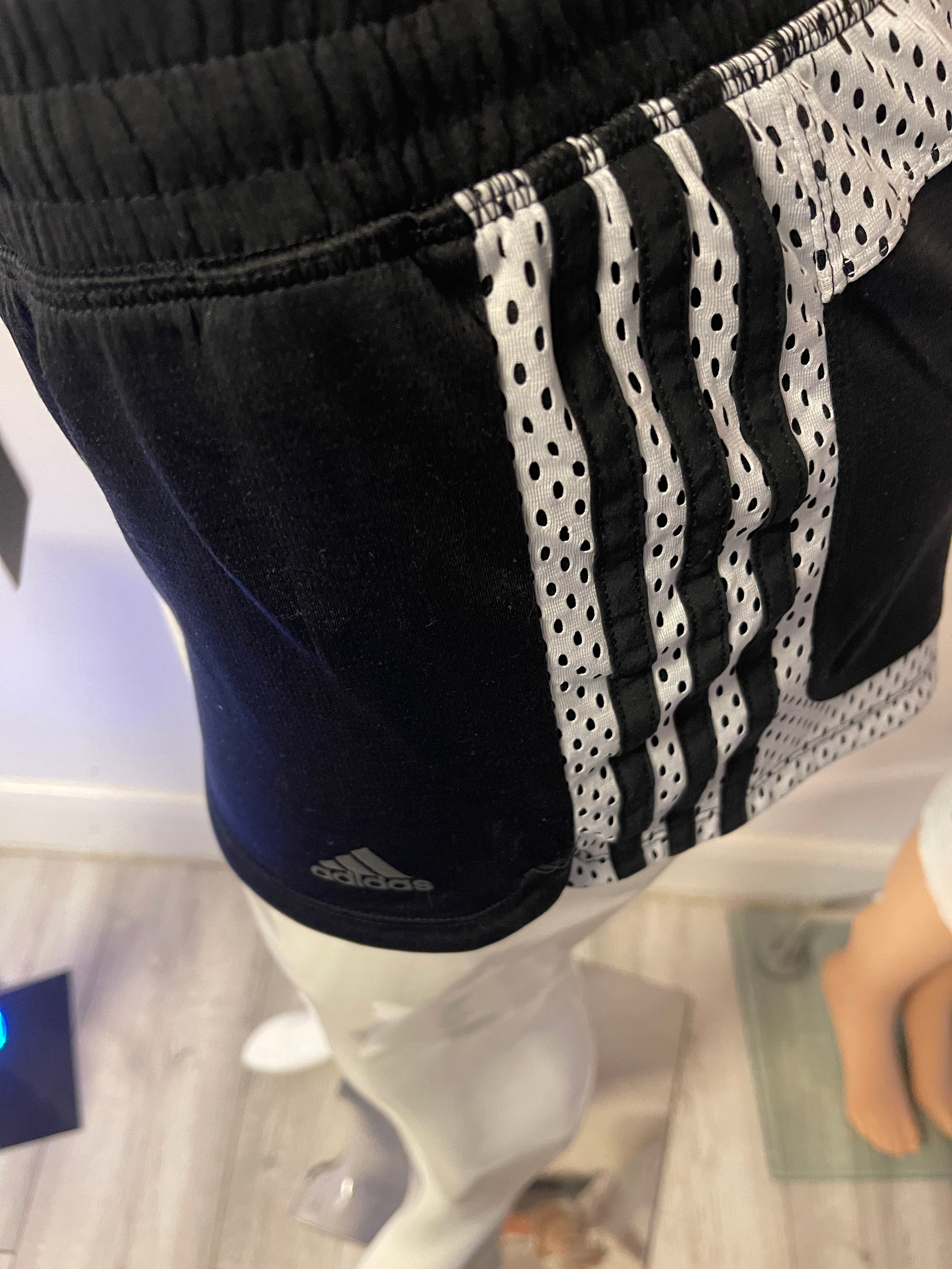 Adidas Women’s Sports Shorts – Black/White – Size M