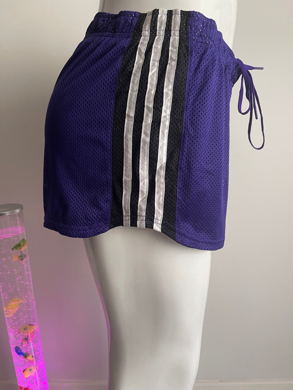 Adidas Women's Purple Mesh Shorts UK 12-14