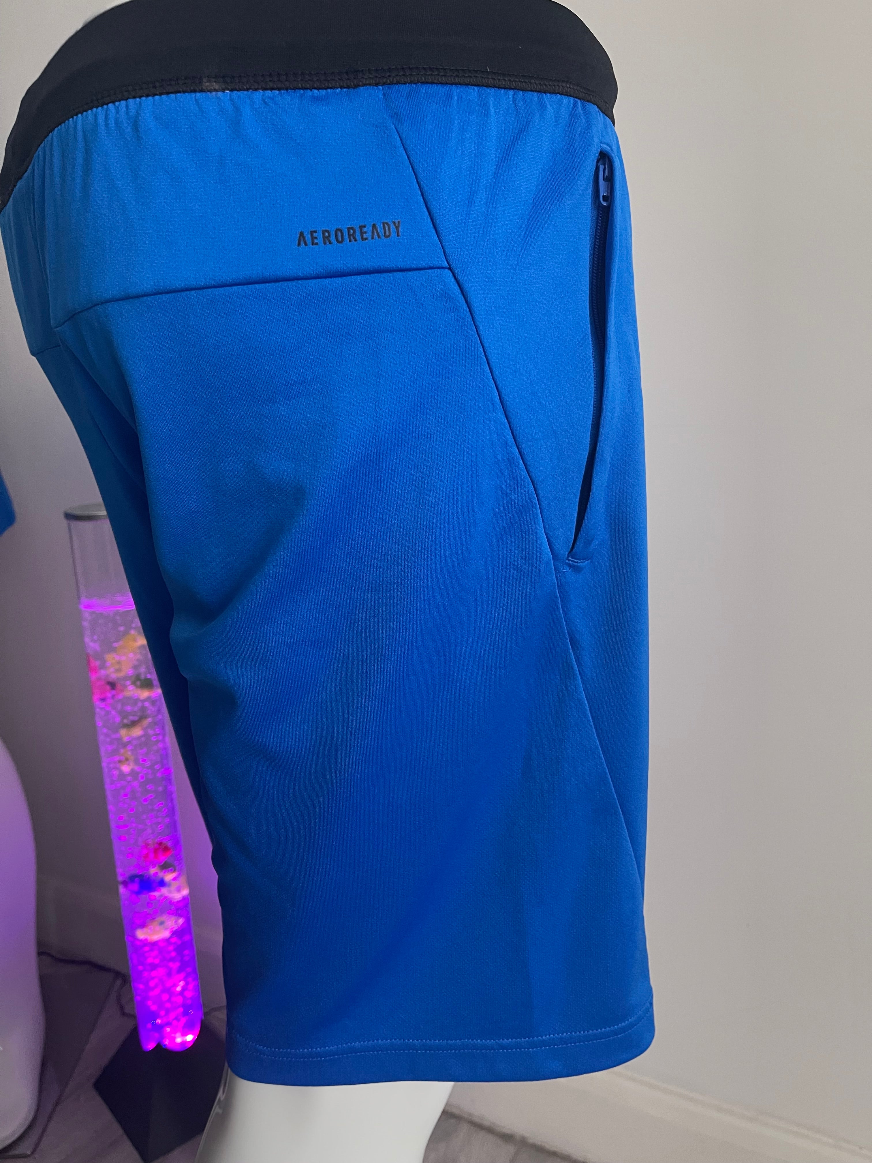 Adidas Men’s Blue Sports Shorts With Pockets – Size M