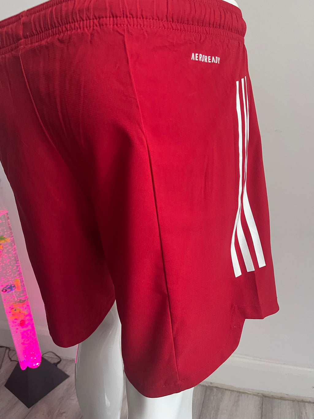 Adidas Men’s Red Sports Shorts – Size M