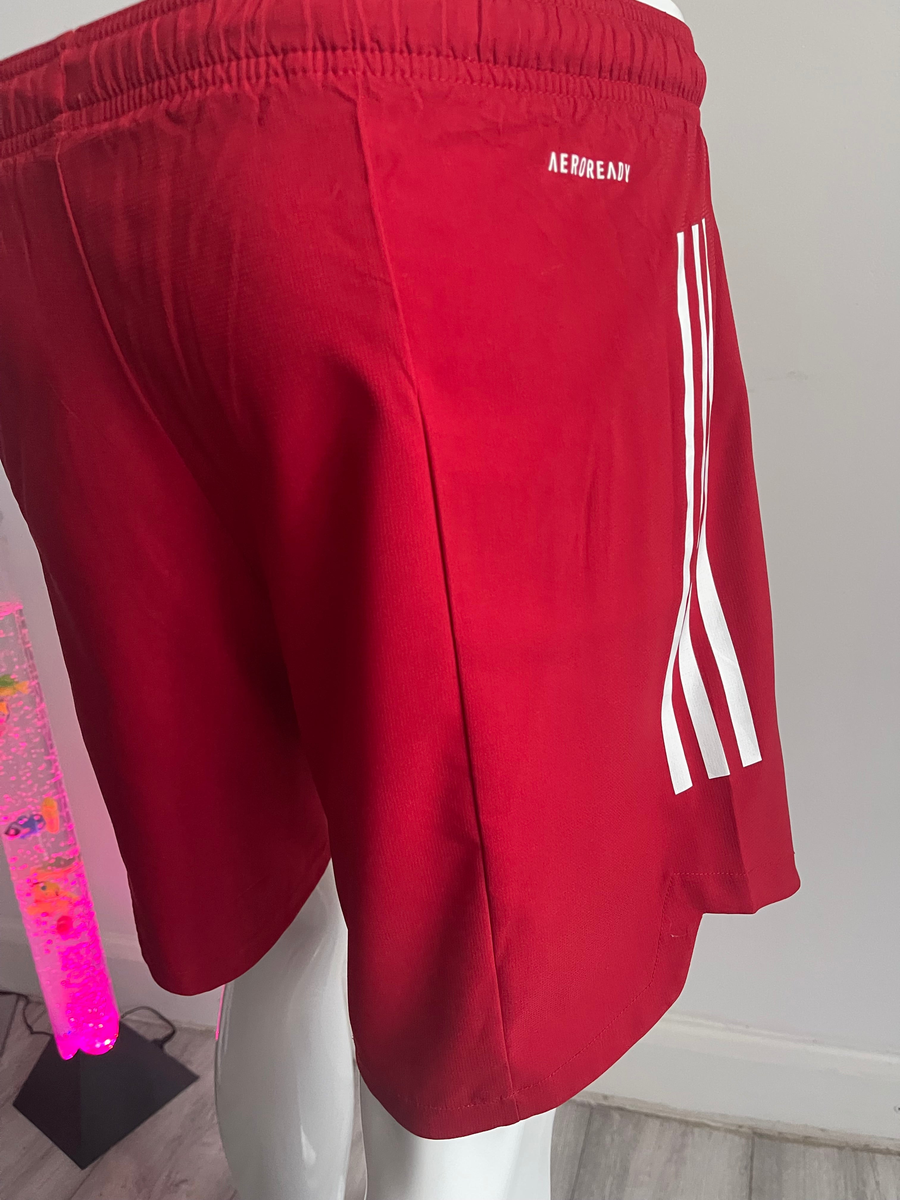 Adidas Men’s Red Sports Shorts – Size M
