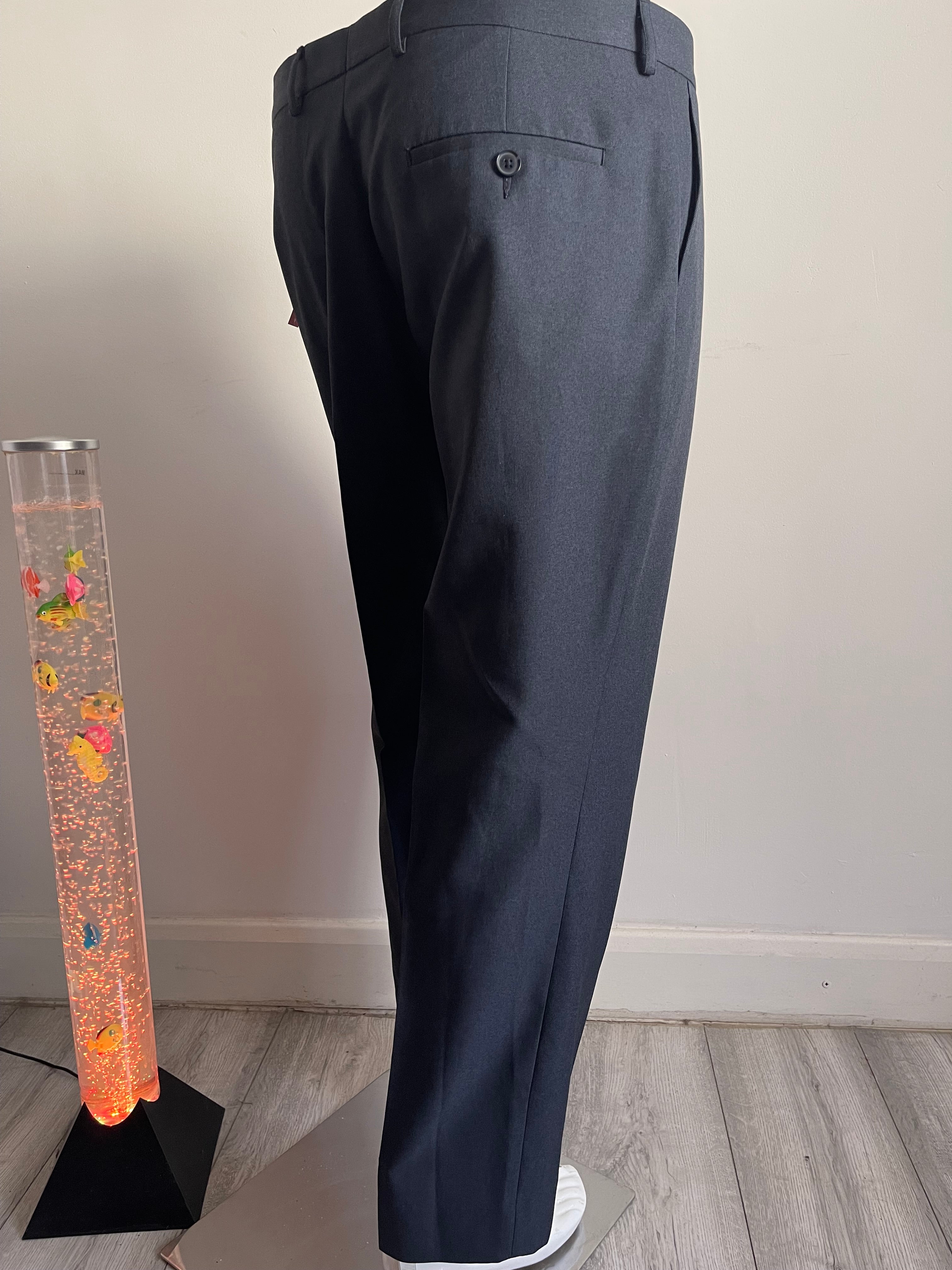 Marks & Spencer Lightweight Tailoring Smart Trousers Indigo W36 L29