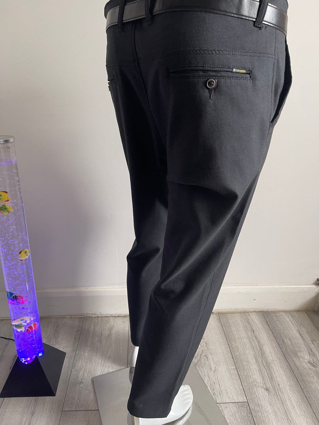Dividers Men's Smart Trousers Black W36 L29
