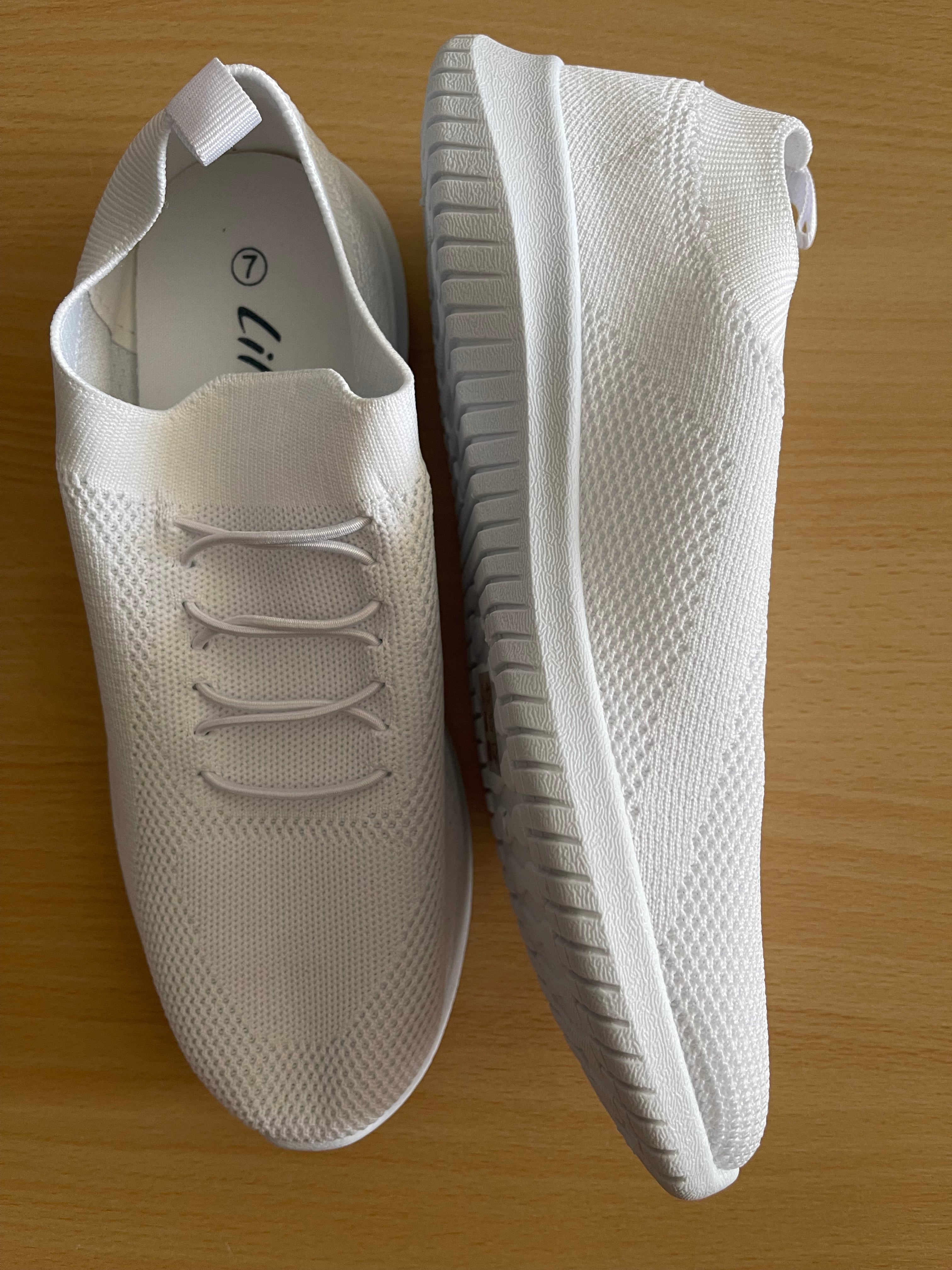 Lilley Women's White Knit Trainers UK 7 – New