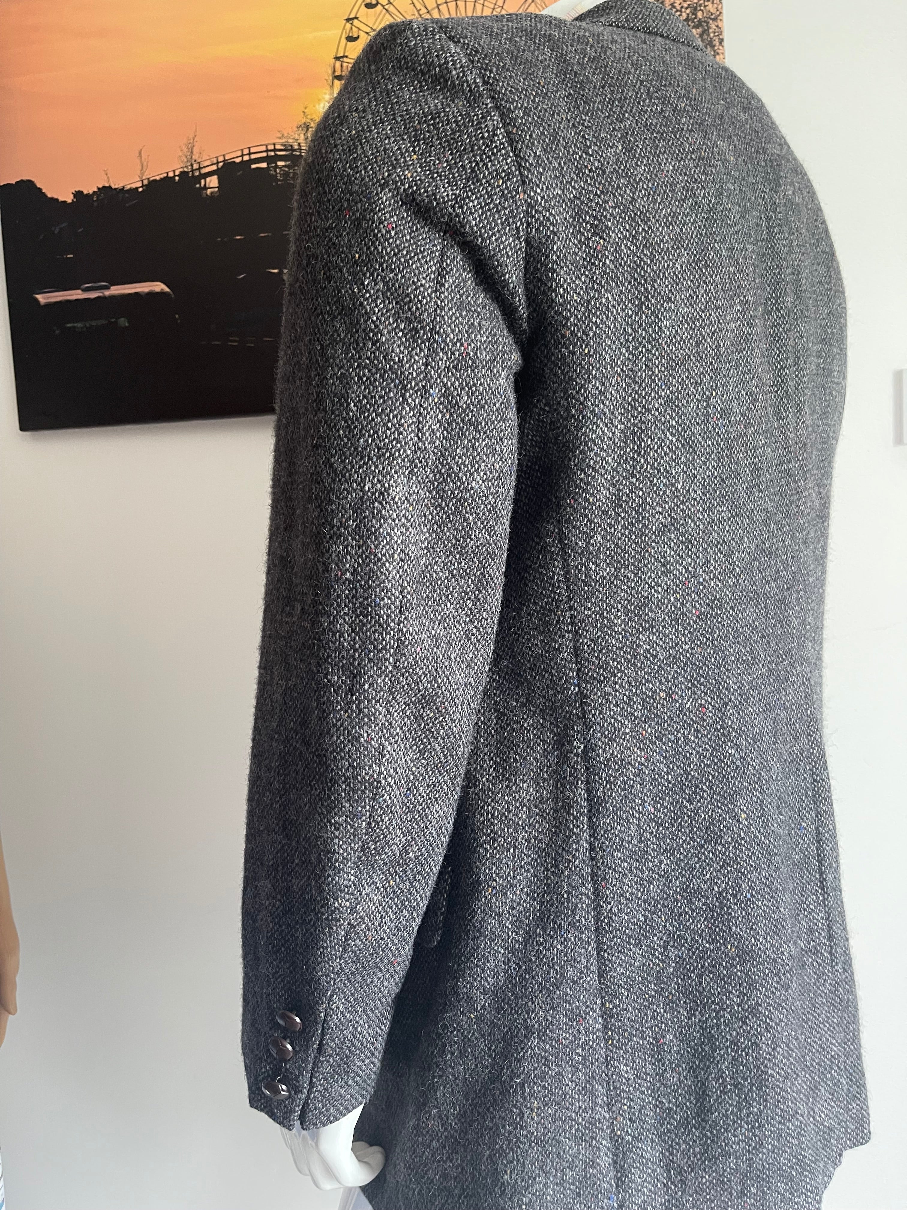 Jeremy Cobb Esquire 100% Wool Tweed Blazer Grey Herringbone Men's R44 XL