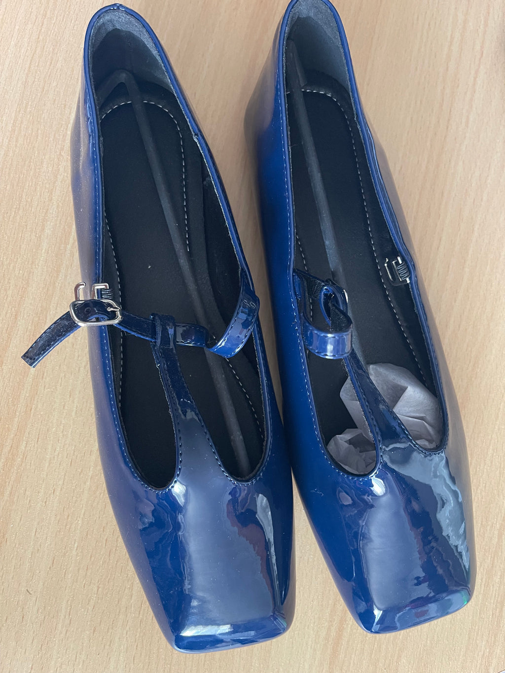 Women's Navy Patent Mary Jane Shoes – EU 41