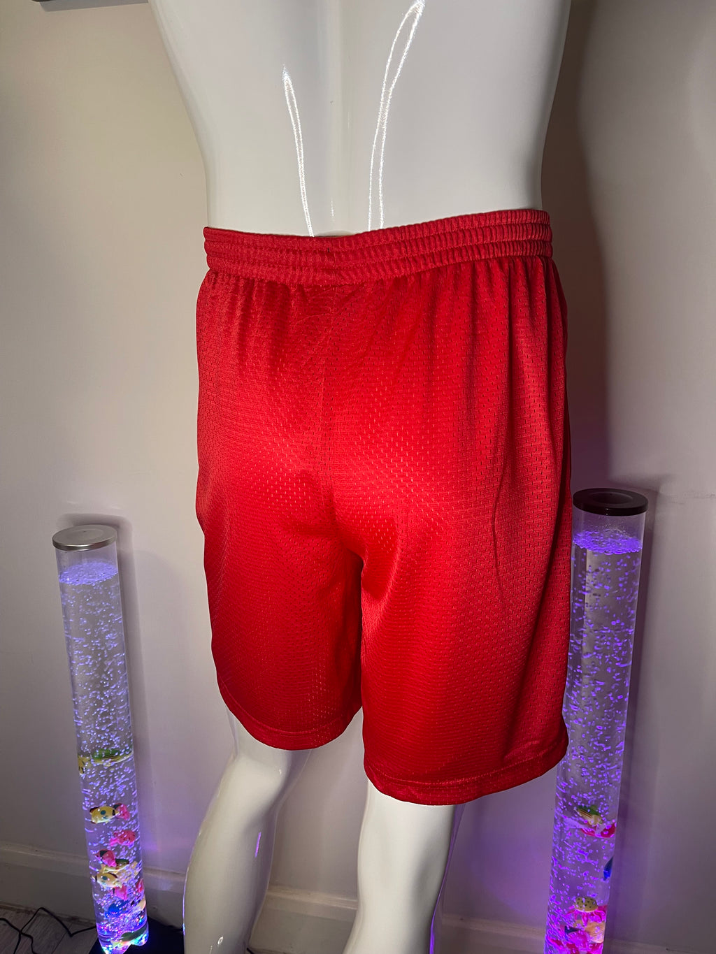 Men's Red Mesh Sports Shorts – Size L