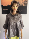 Papaya Metallic Bronze Shimmer Blouse UK 14