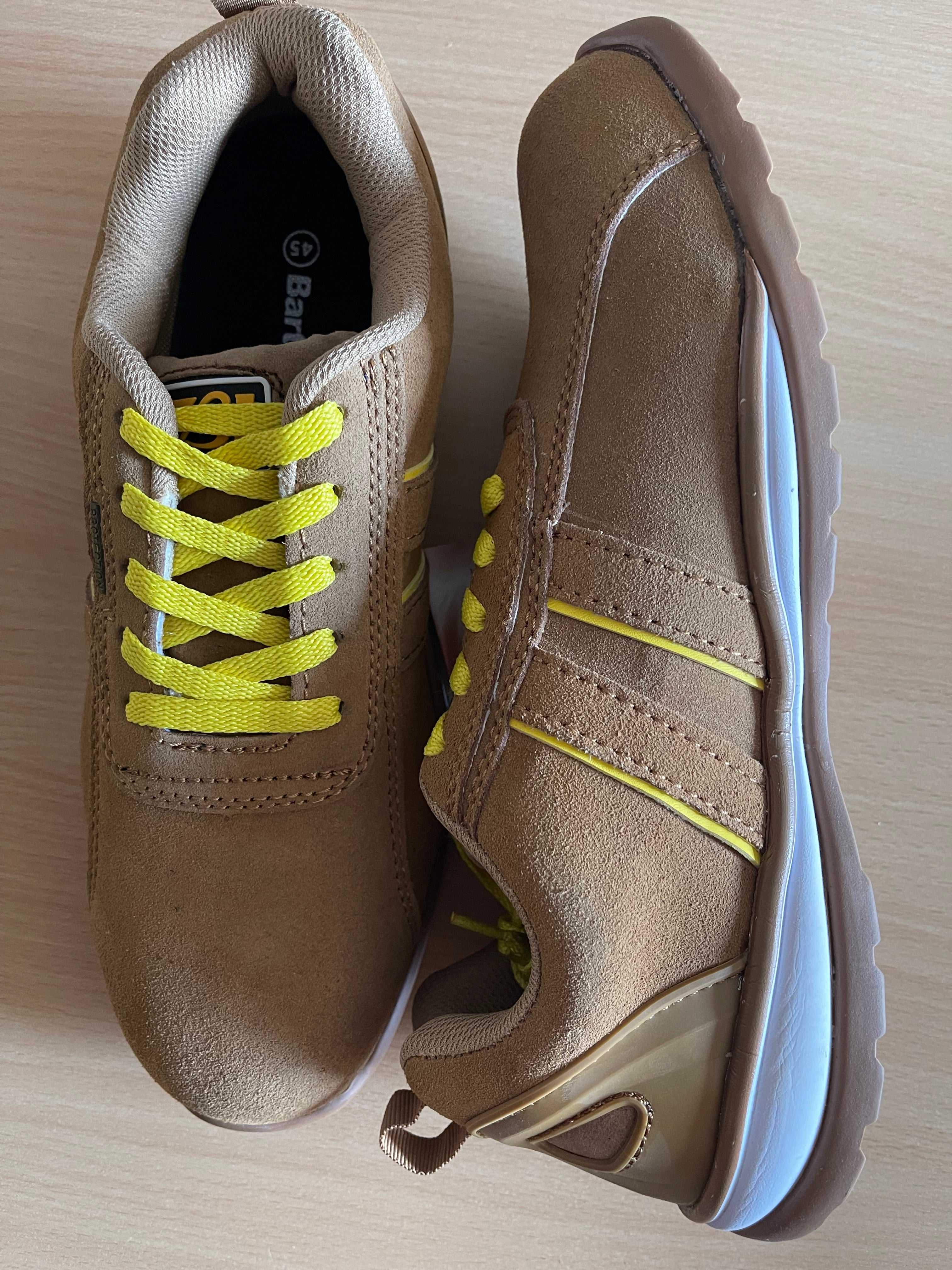 Bartiurn Men’s Safety Work Shoes – Beige & Yellow – EU 45 – New with Tags