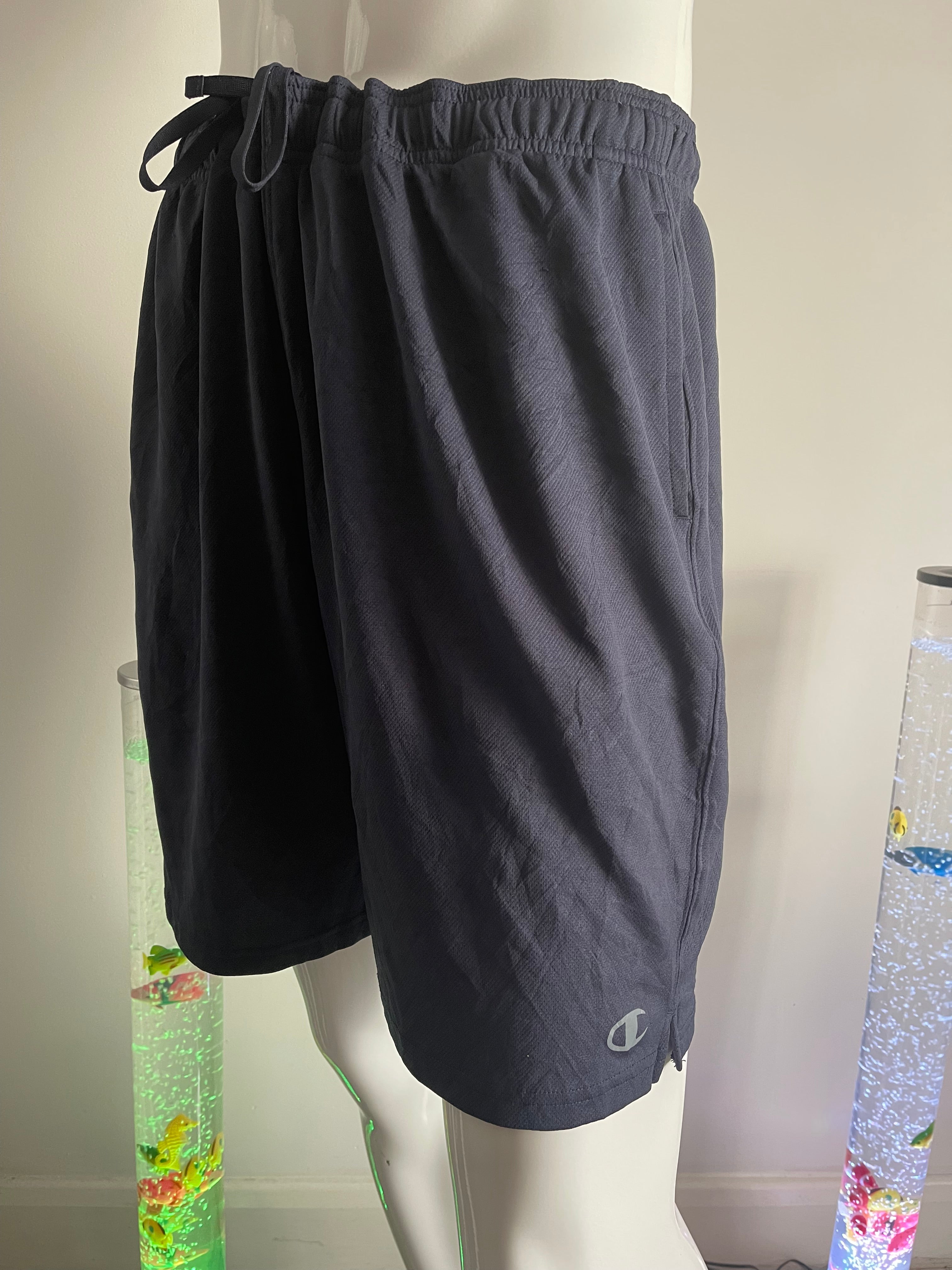 Champion Men's Black Sports Shorts with Pockets Size XL