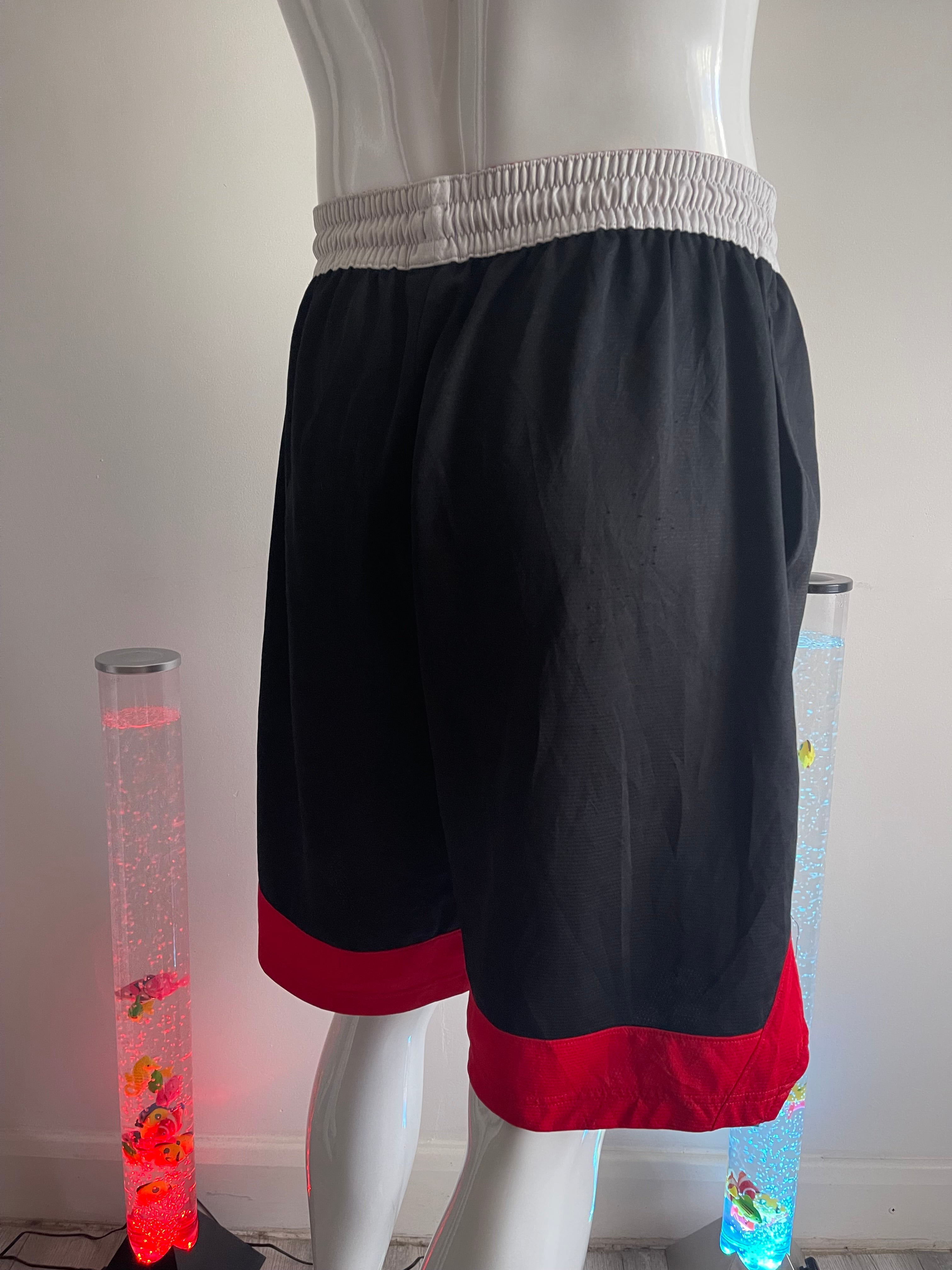 Nike Dri-FIT Basketball Shorts Black/Red XL with Pockets