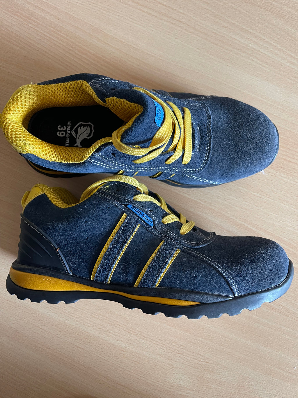Men’s Whale Shield Safety Work Shoes – Navy & Yellow – Size UK 6 / EU 39