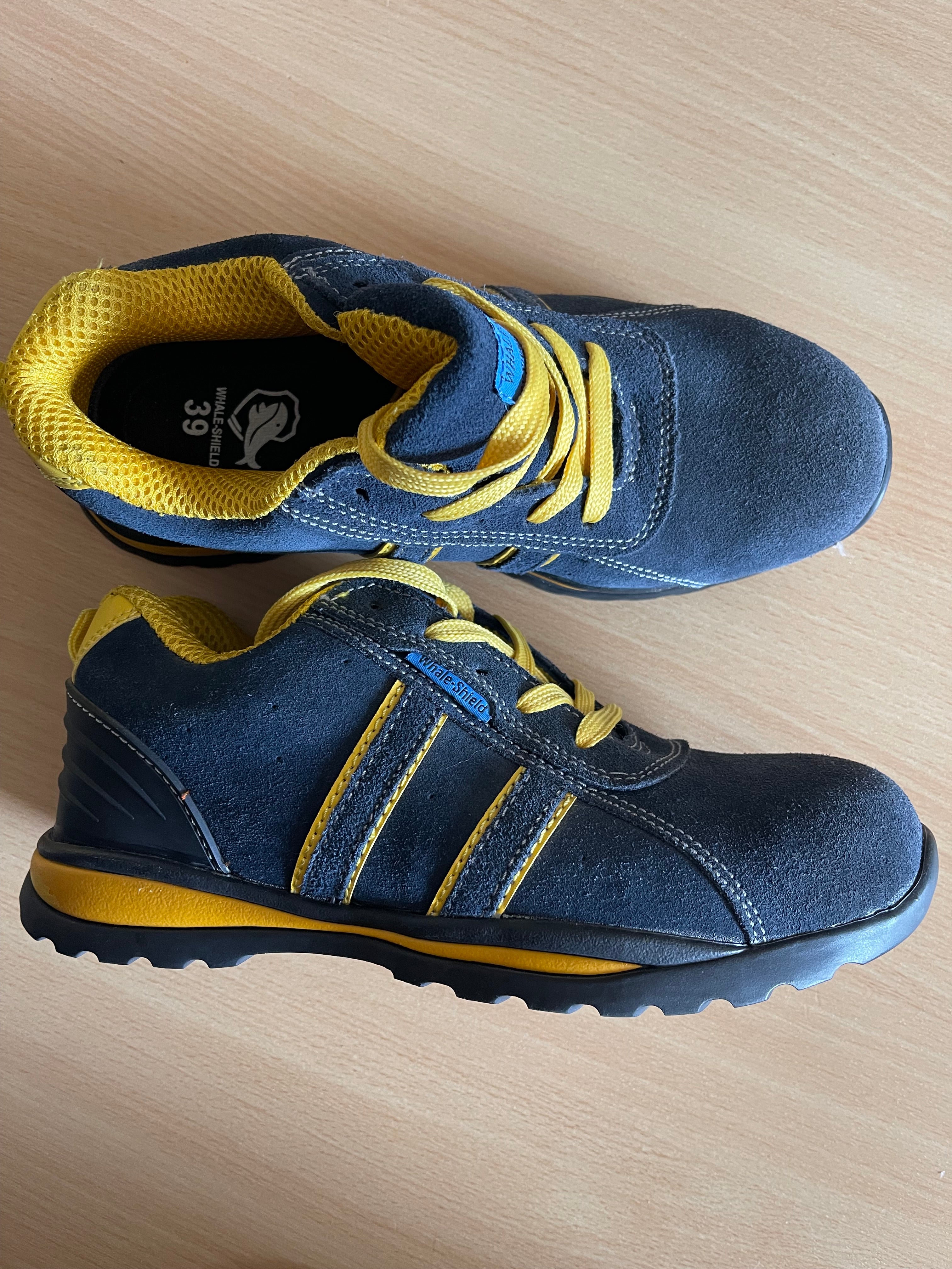 Men’s Whale Shield Safety Work Shoes – Navy & Yellow – Size UK 6 / EU 39