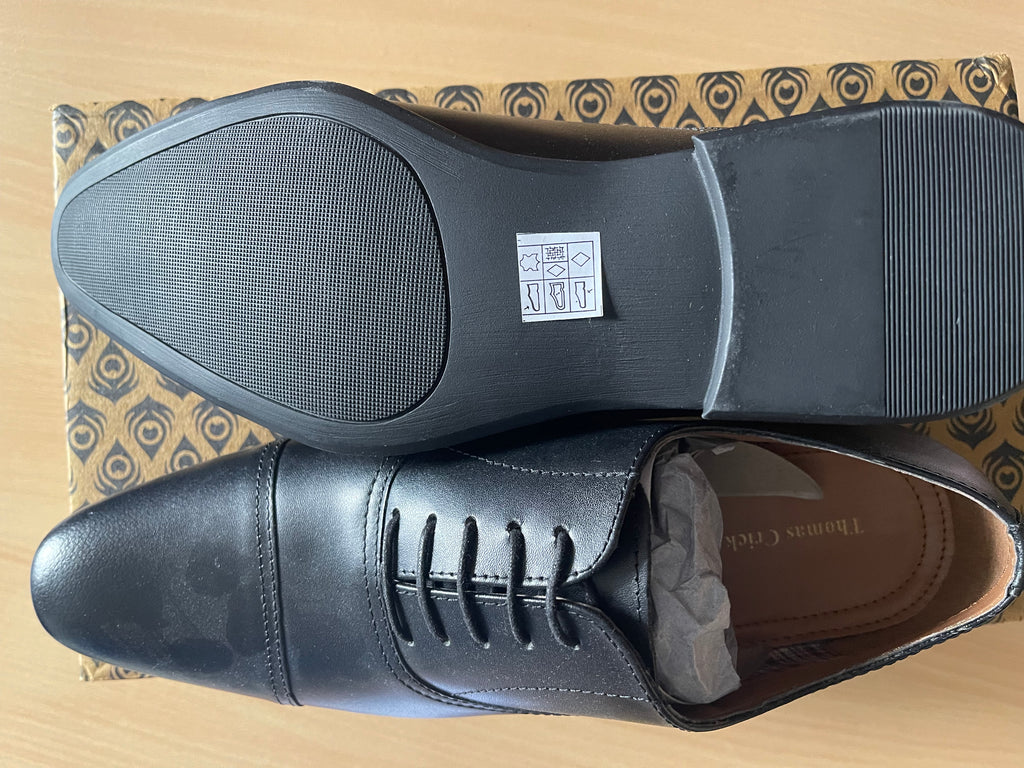 Thomas Crick Black Oxfords UK 7