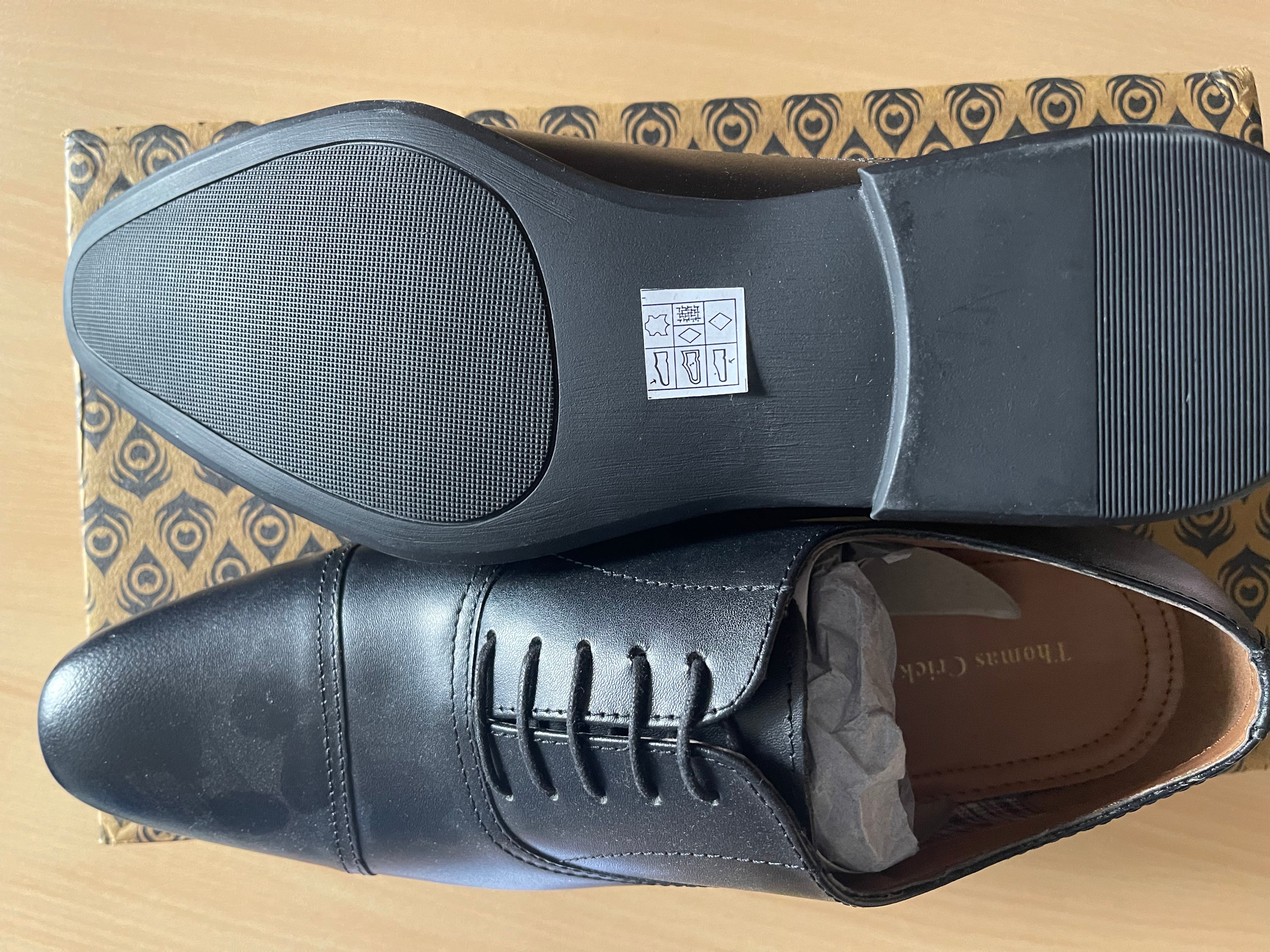 Thomas Crick Black Oxfords UK 7