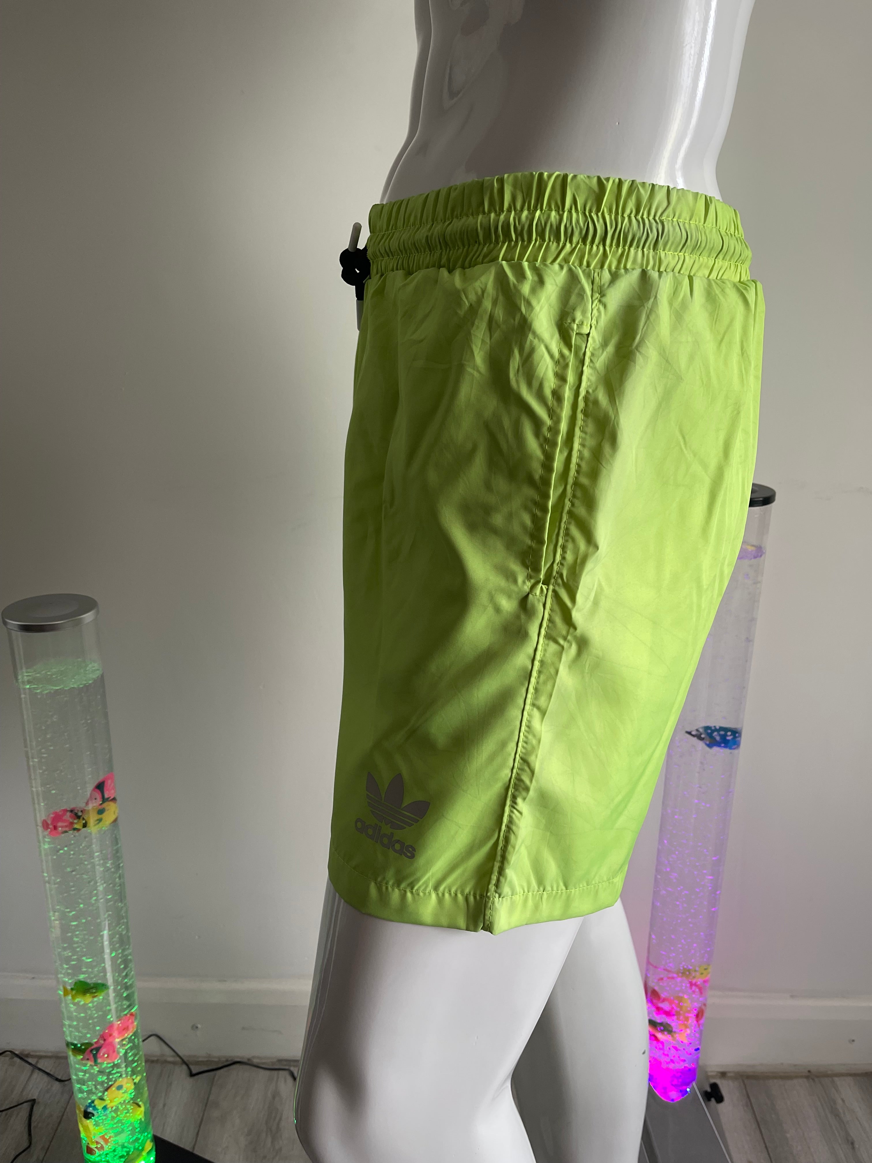 Adidas Neon Green Sports Shorts Men's XL