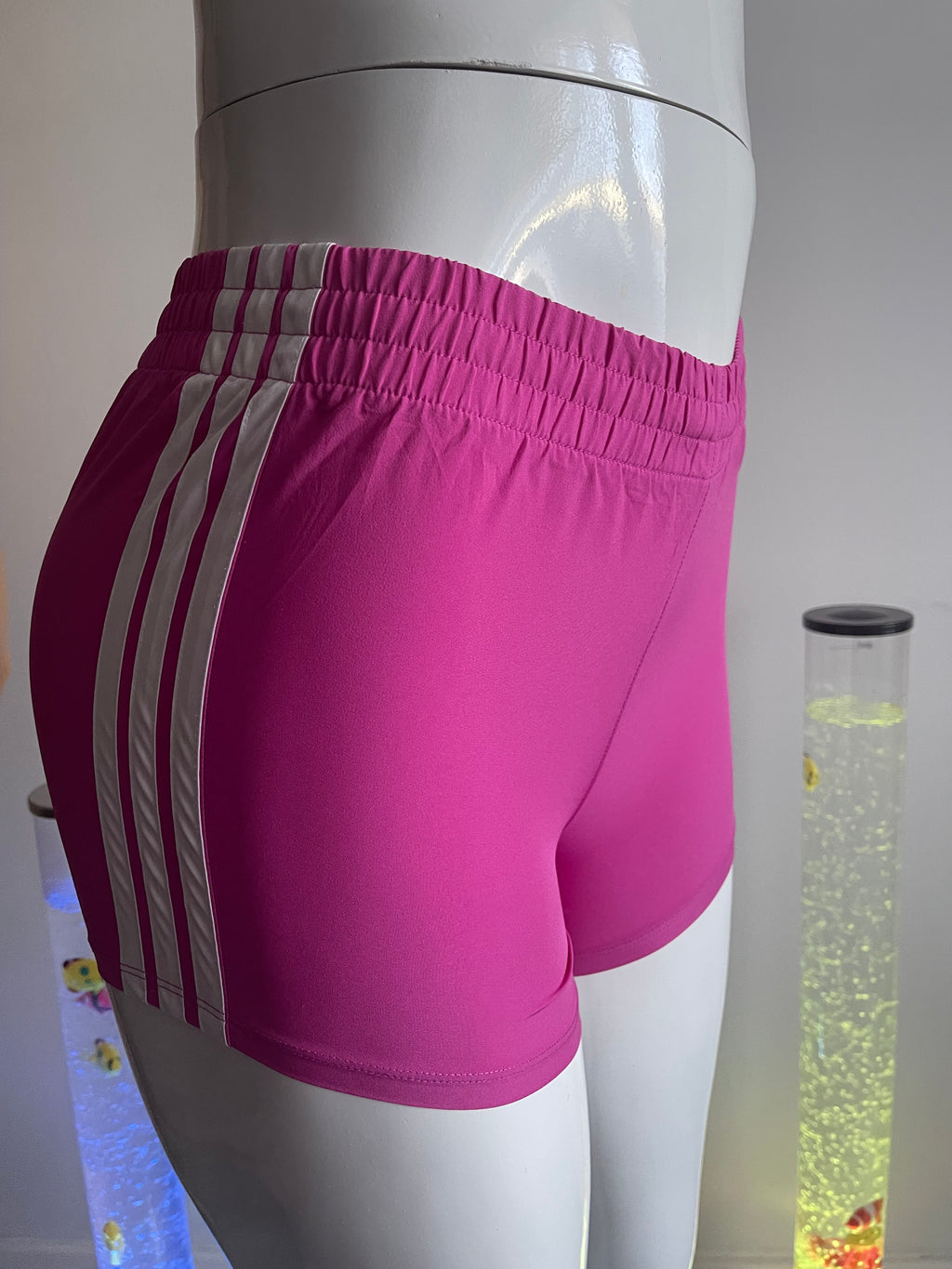Adidas Women’s 3-Stripes Running Shorts Pink Size L US 14