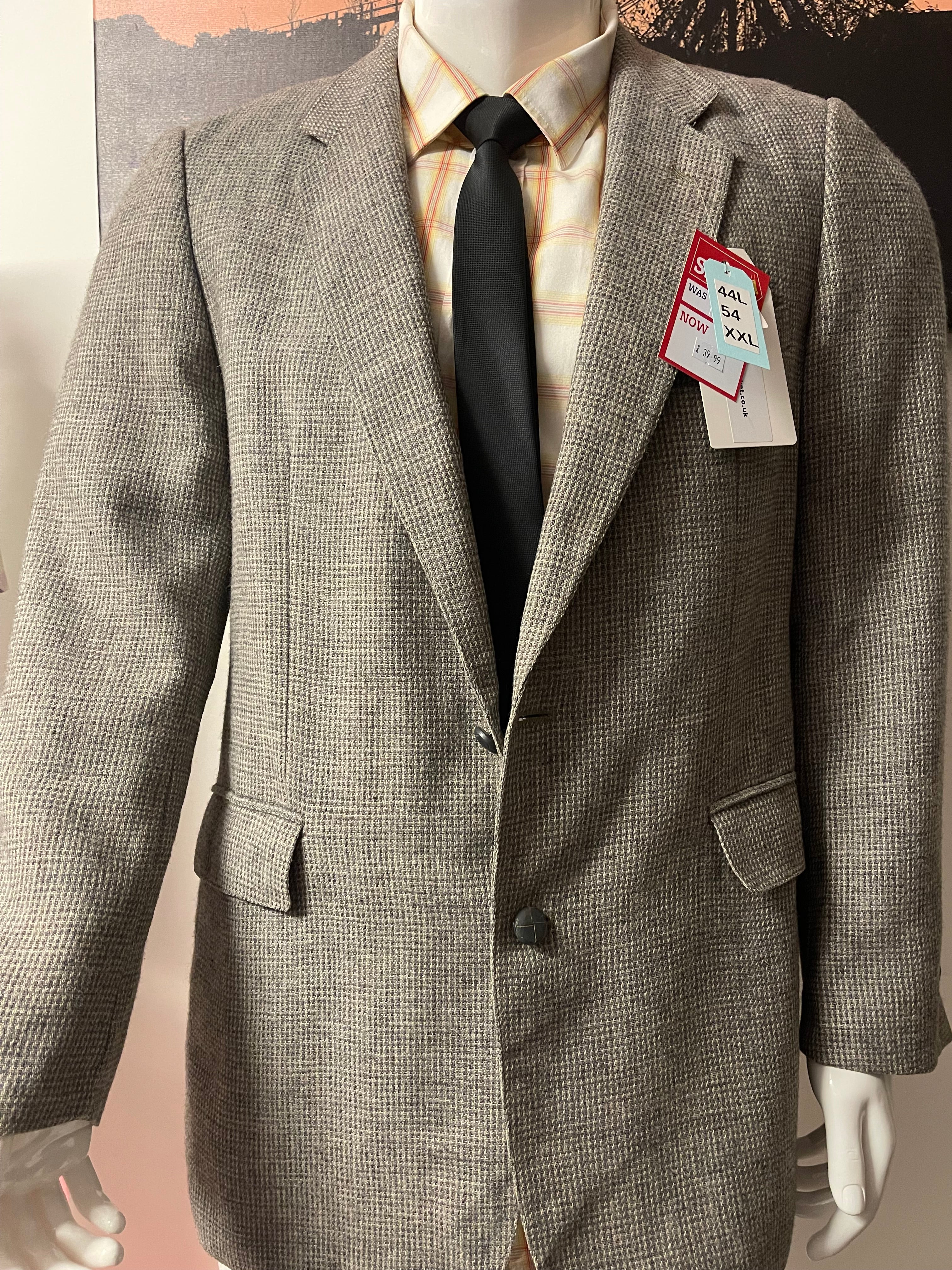 Witty Brothers Grey Wool Blend Blazer Jacket XXL 54 Smart Formal