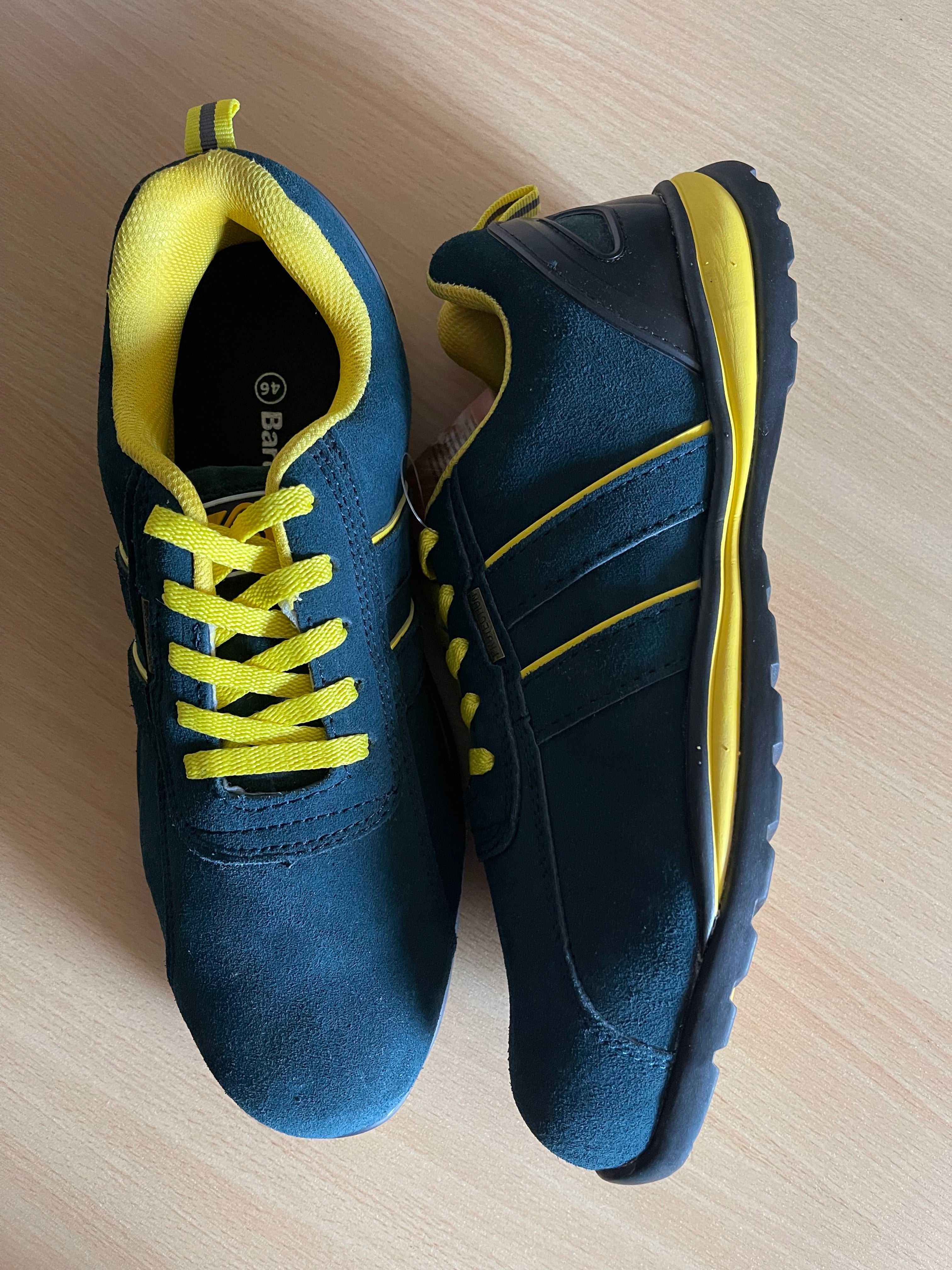 Bartiurn Men’s Safety Work Shoes – Navy & Yellow – EU 46 – New with Tags
