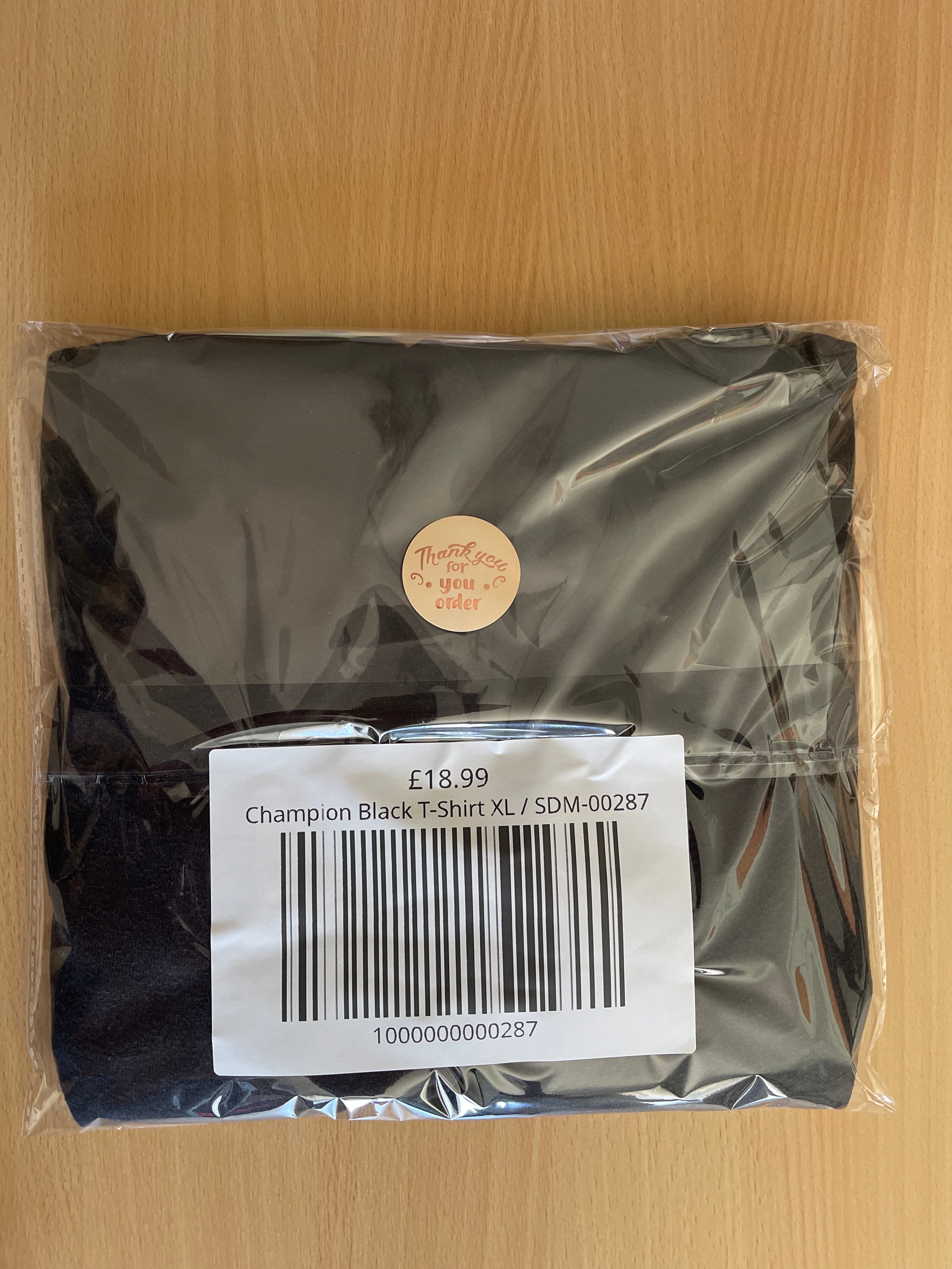 Champion Black T-Shirt XL