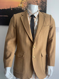 Stafford 100% Pure Wool Tanglewood Blazer Jacket Camel Beige Size 42L Made in USA