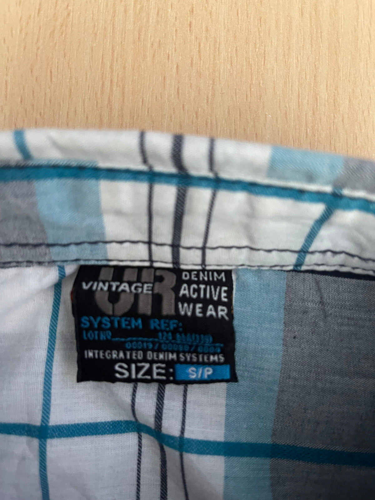 UR Vintage Men’s Check Short Sleeve Shirt Size S
