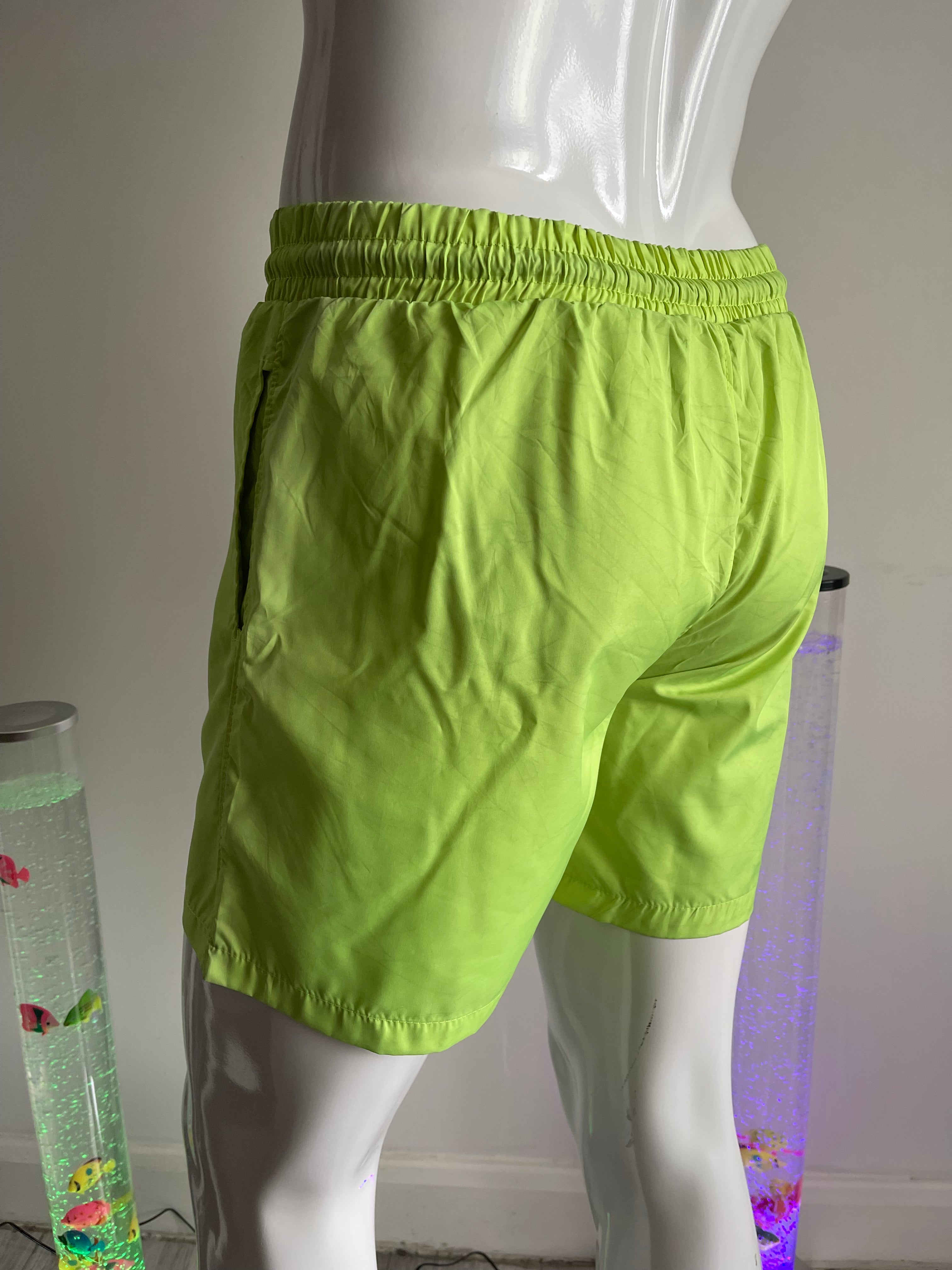 Adidas Neon Green Sports Shorts Men's XL