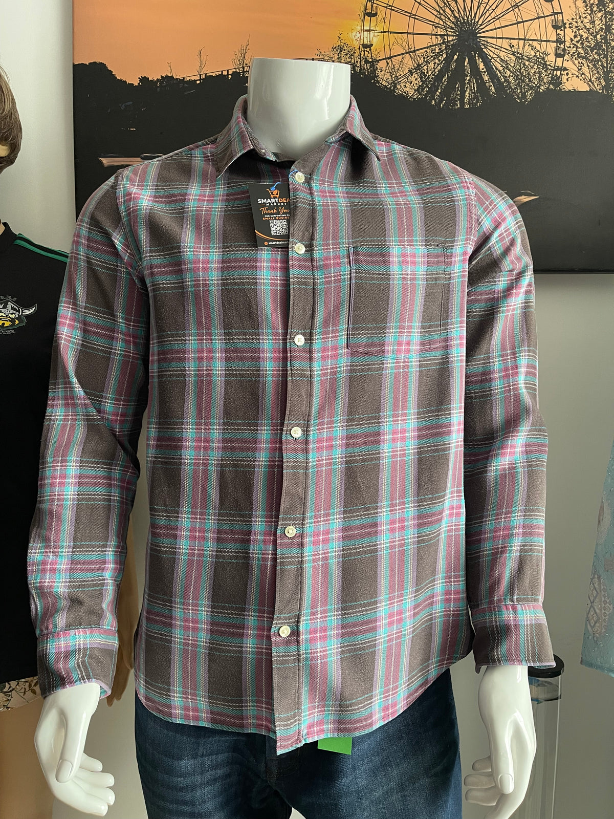 H&M L.O.G.G. Men’s Check Shirt Size M