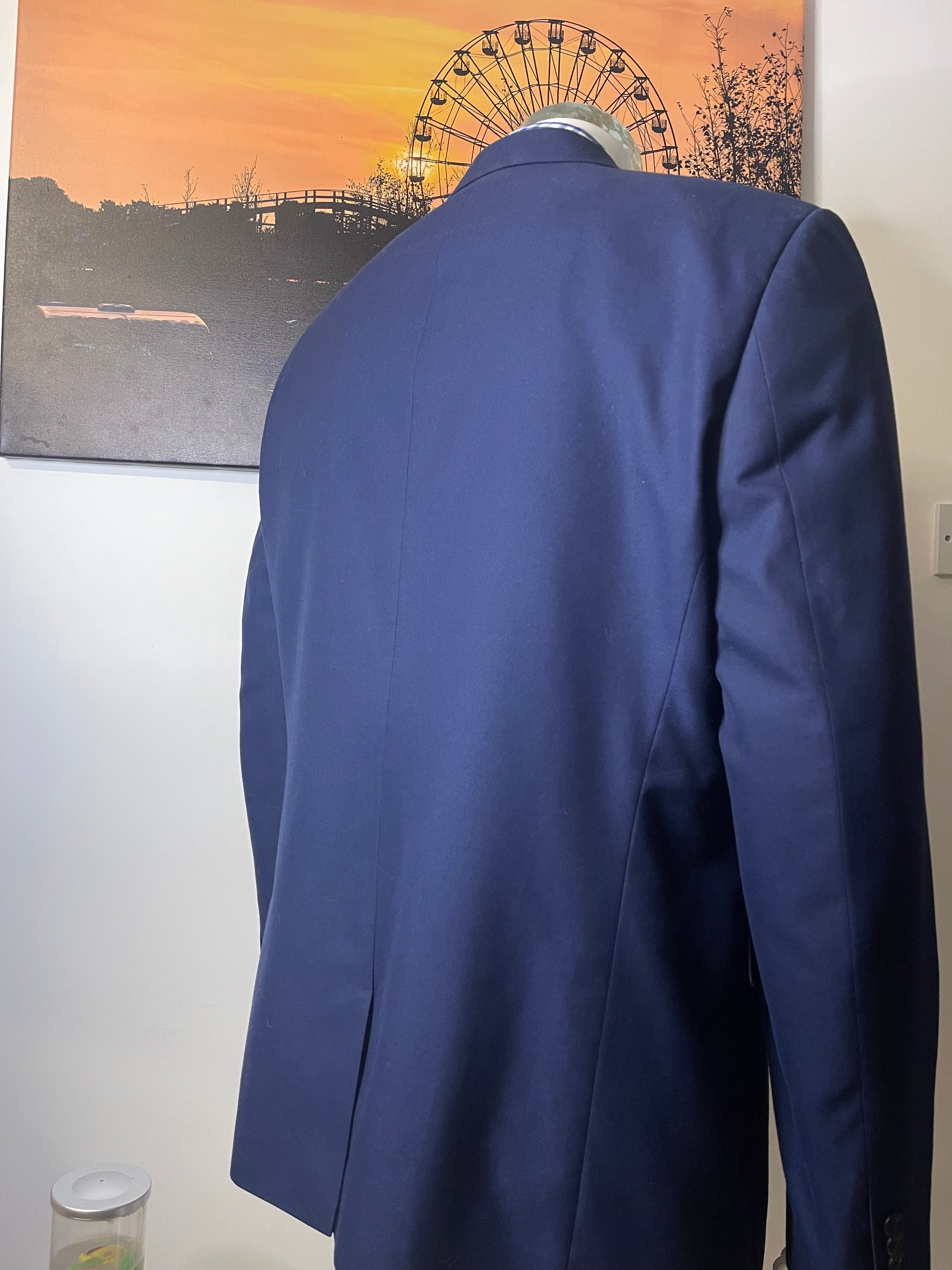 NEXT Tailoring Navy Blazer 46L 117cm Regular Fit Smart Jacket
