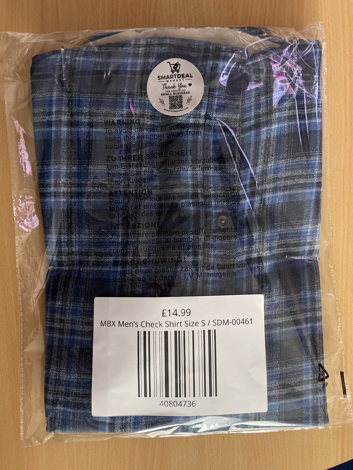 MBX Men’s Check Shirt Size S