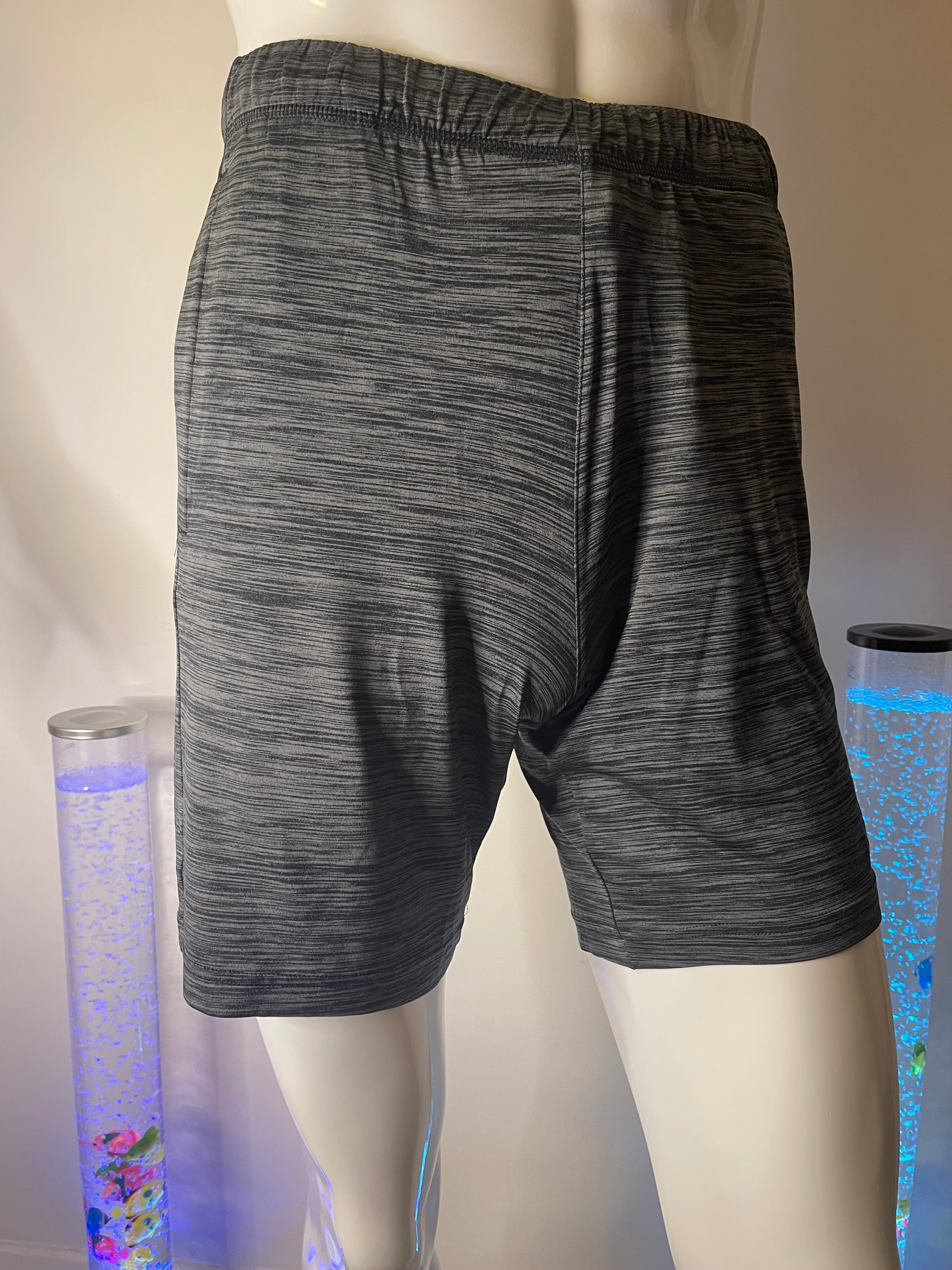 Adidas Men's Grey Sports Shorts with Pockets – Size S