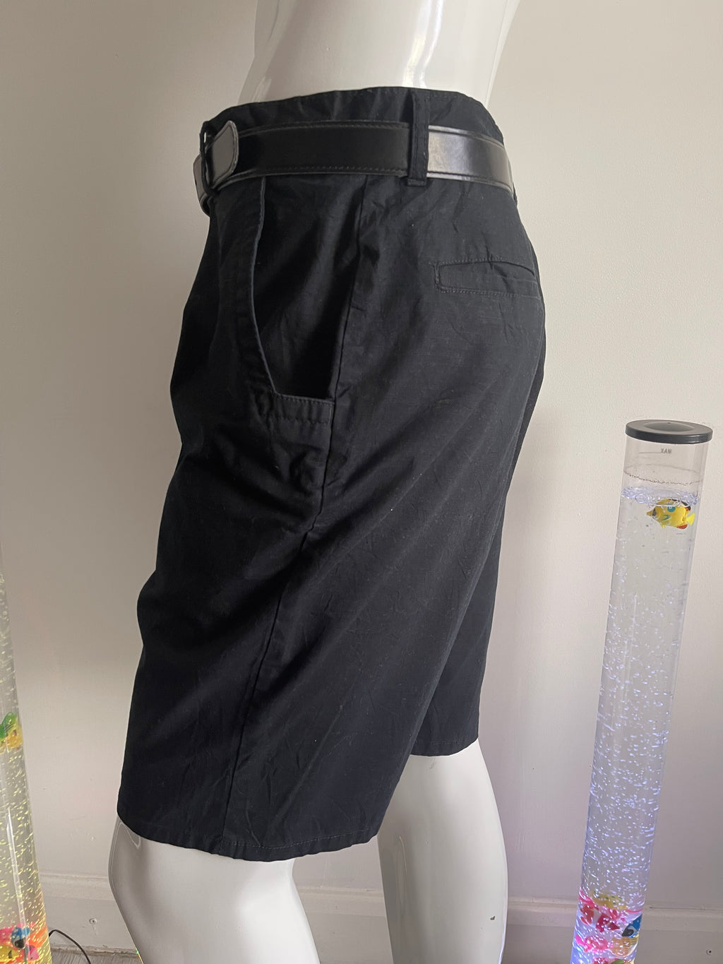 Men’s Work Cargo Shorts W38 – Black – Multi Pocket
