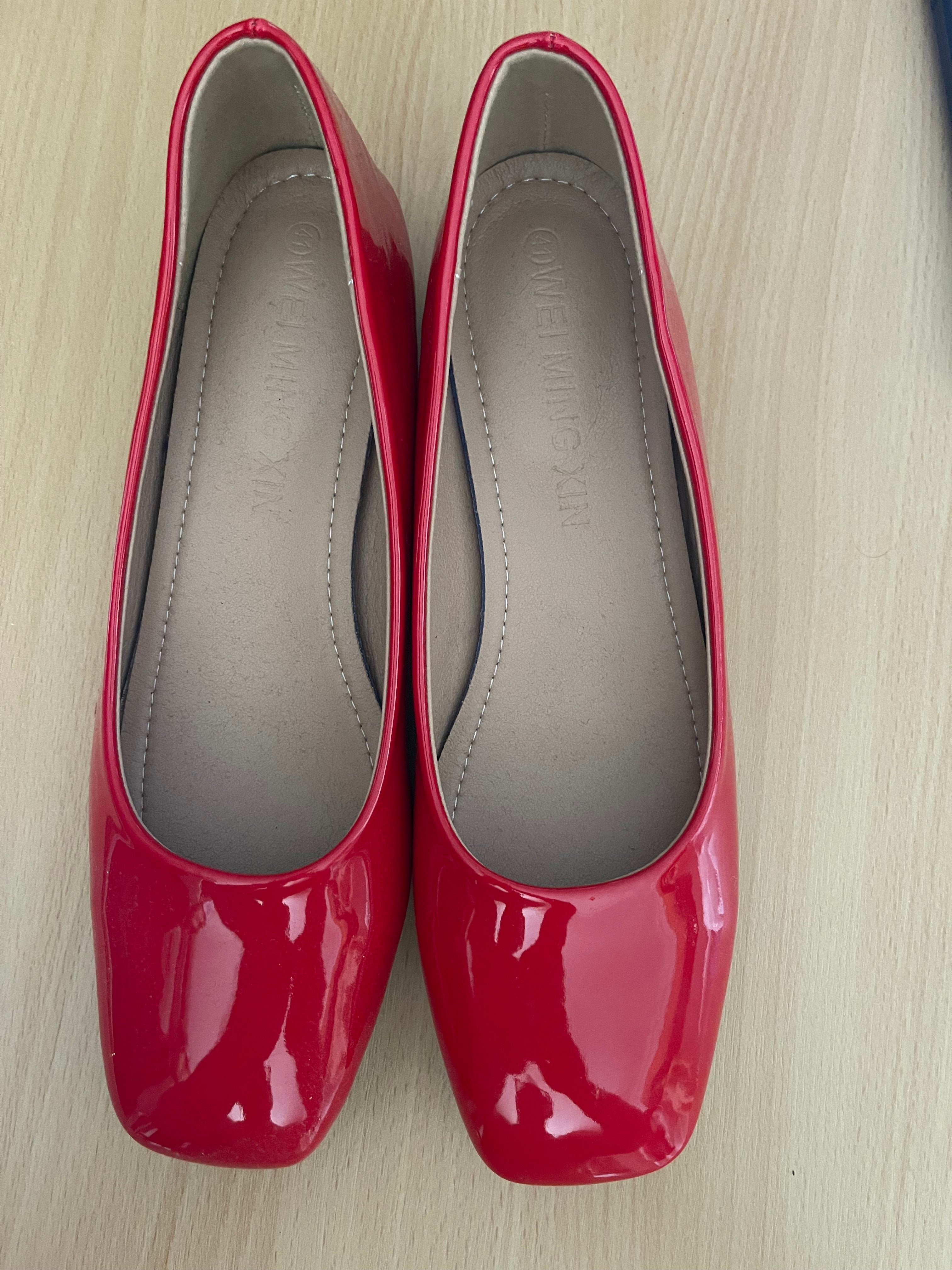 New Look Women's Red Patent Block Heel Shoes – EU 41