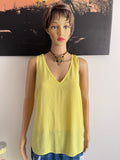 Primark Lime Yellow Sleeveless Blouse UK 8