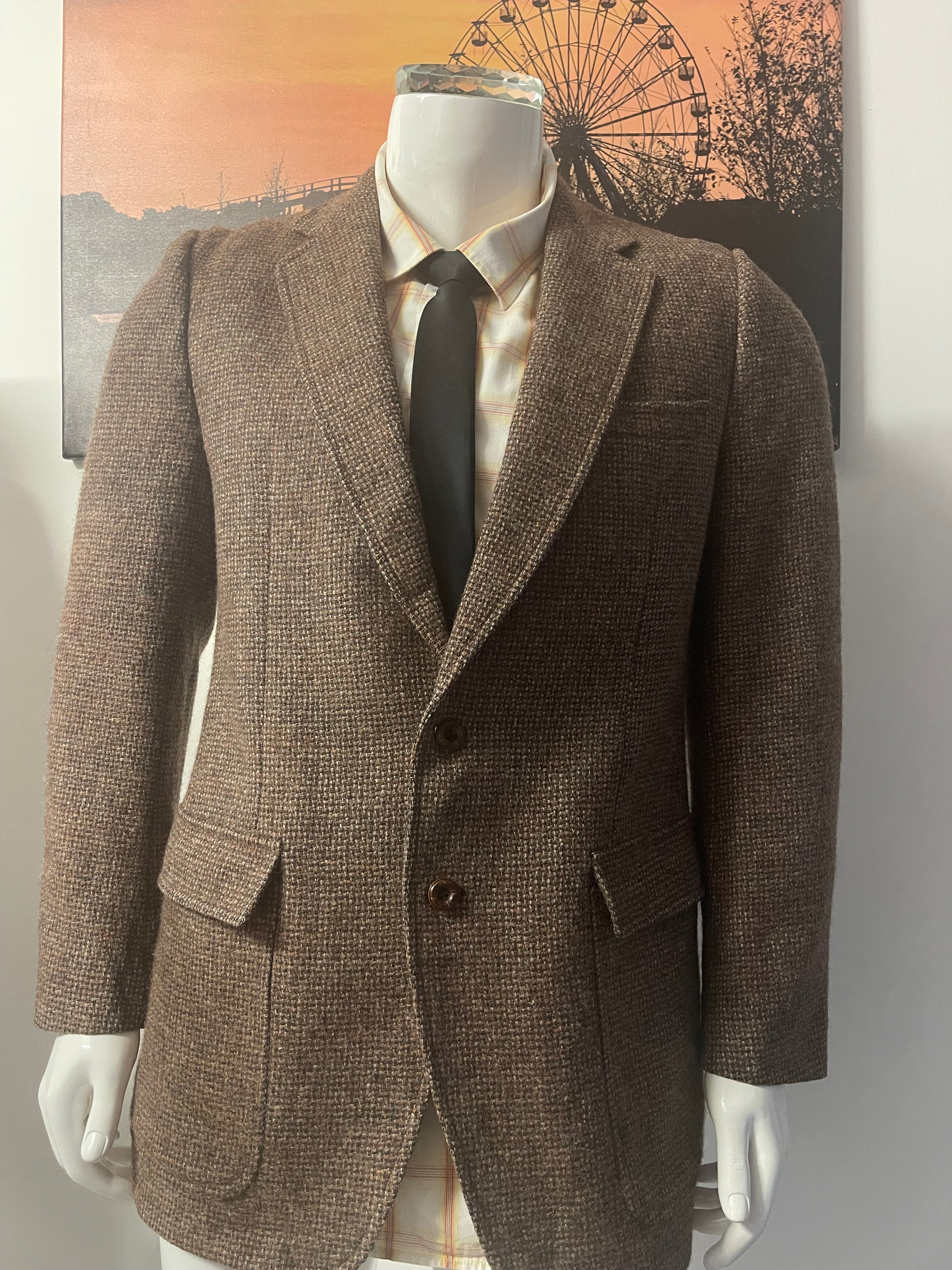 🎺🎺🎺 SHIPLEY 100% WOOL TWEED BLAZER – CHEST 44 XXL – VINTAGE GENTLEMAN STYLE 🎺🎺🎺