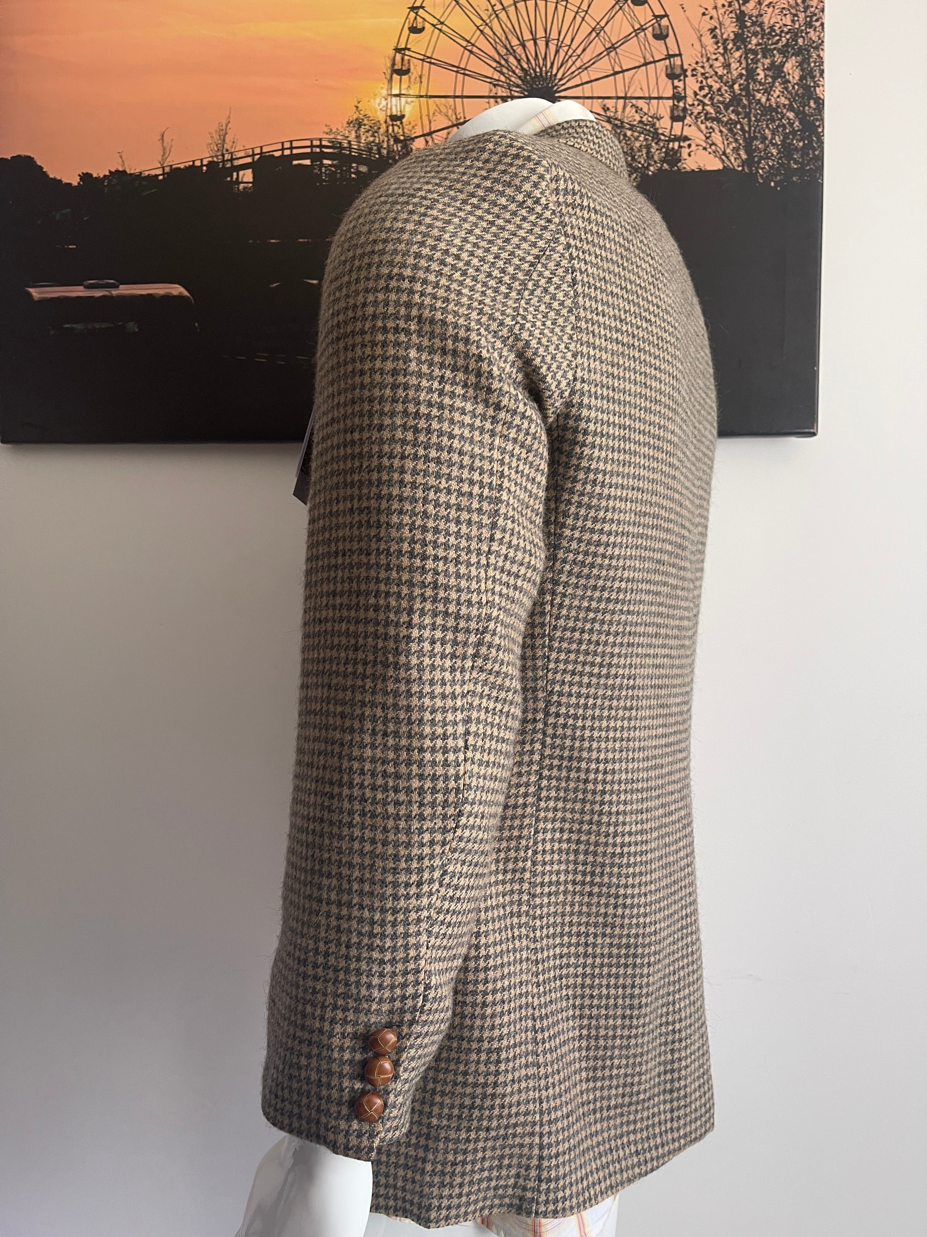Racquet 100% Wool Houndstooth Blazer