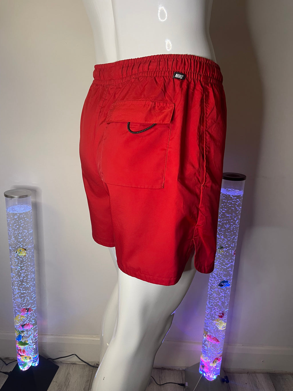 Nike Men's Red Shorts with Pockets – Size M