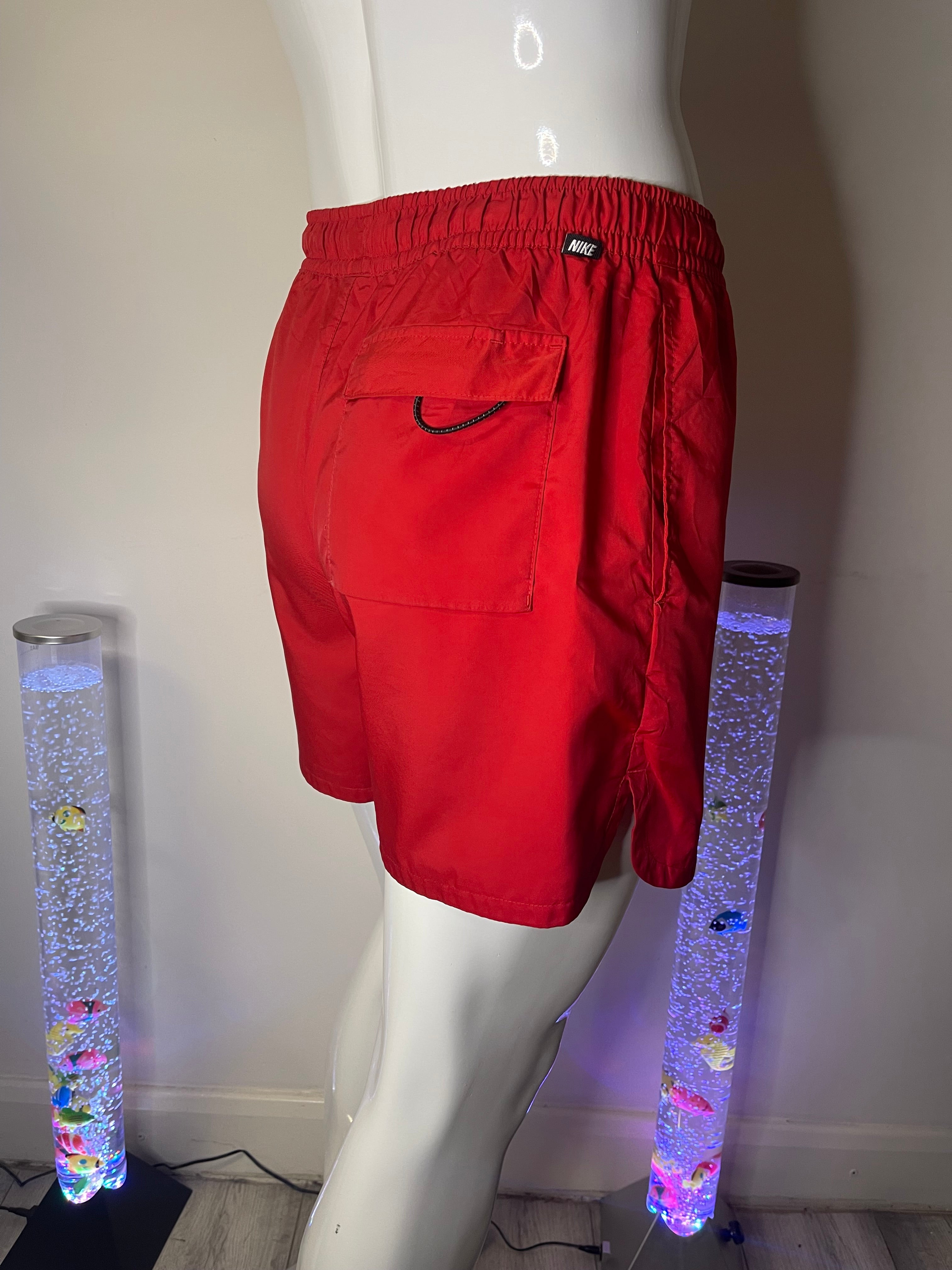 Nike Men's Red Shorts with Pockets – Size M