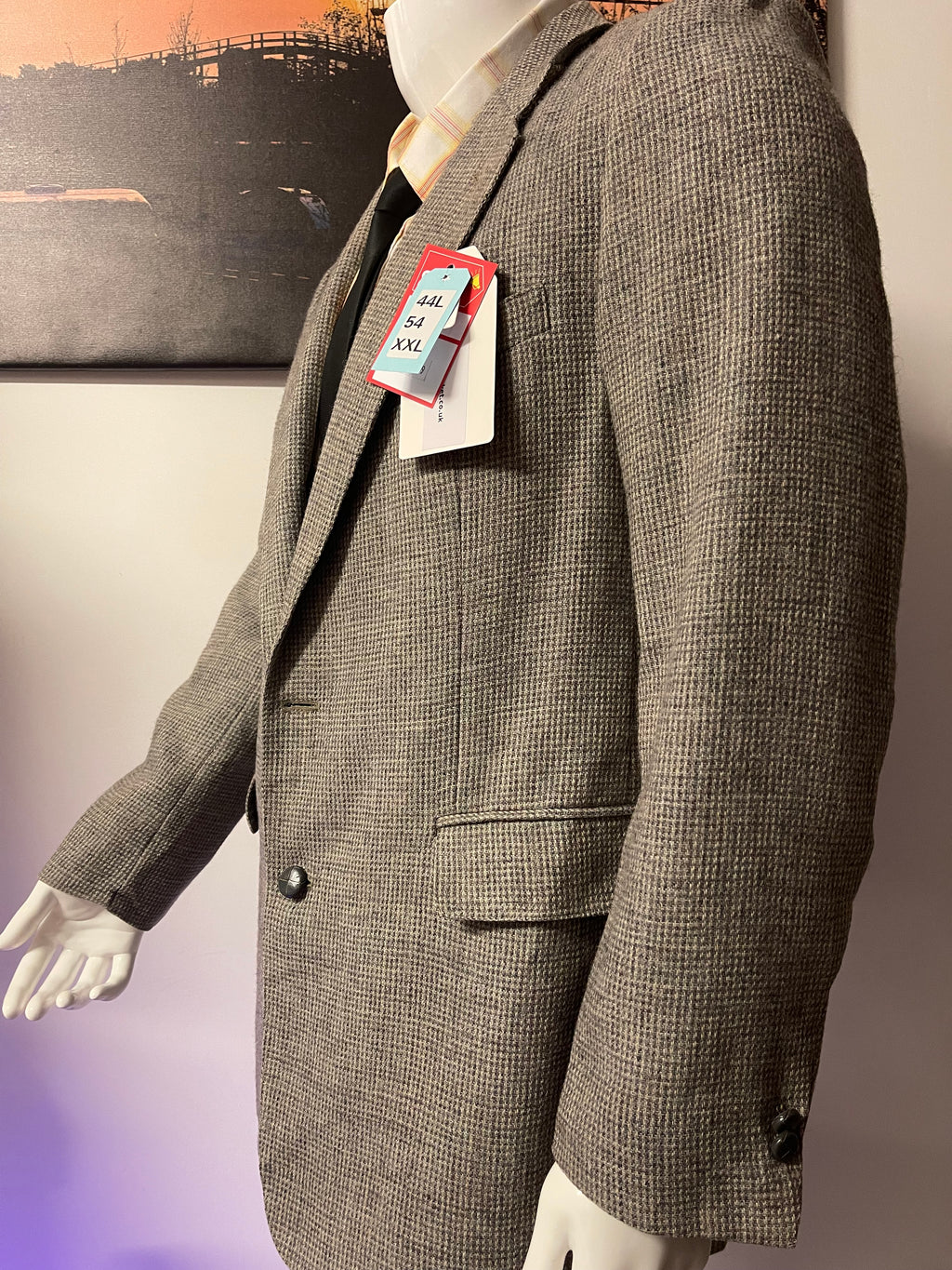 Witty Brothers Grey Wool Blend Blazer Jacket XXL 54 Smart Formal