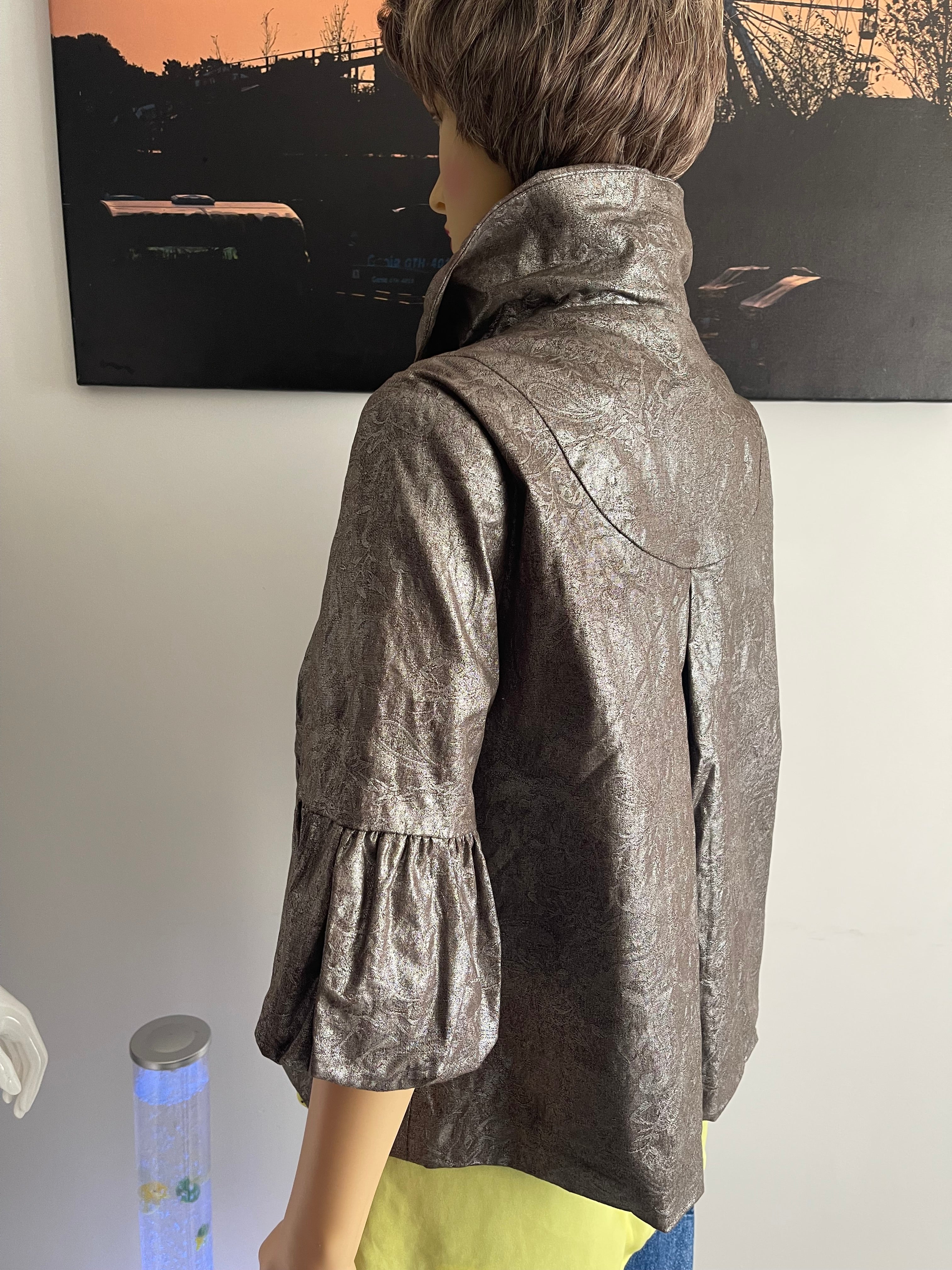 Papaya Metallic Bronze Shimmer Blouse UK 14