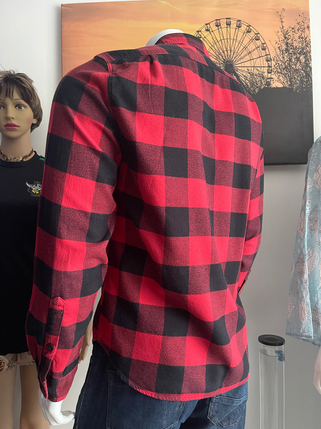 J.Crew Mercantile Men’s Red Check Shirt Size M