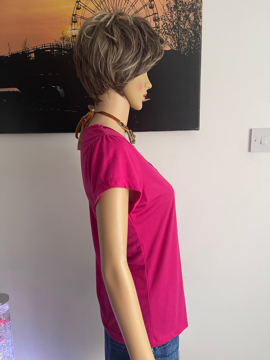 Per Una Women's Pink Top UK 14