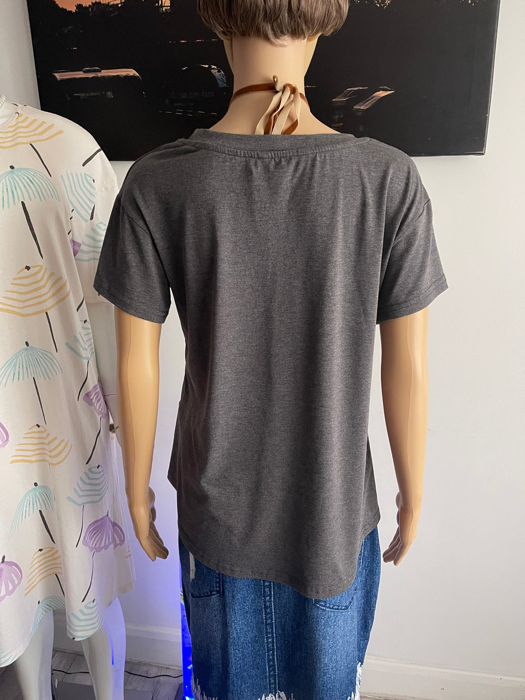 🩶 Amaryllis Graphic T-Shirt Grey XS
