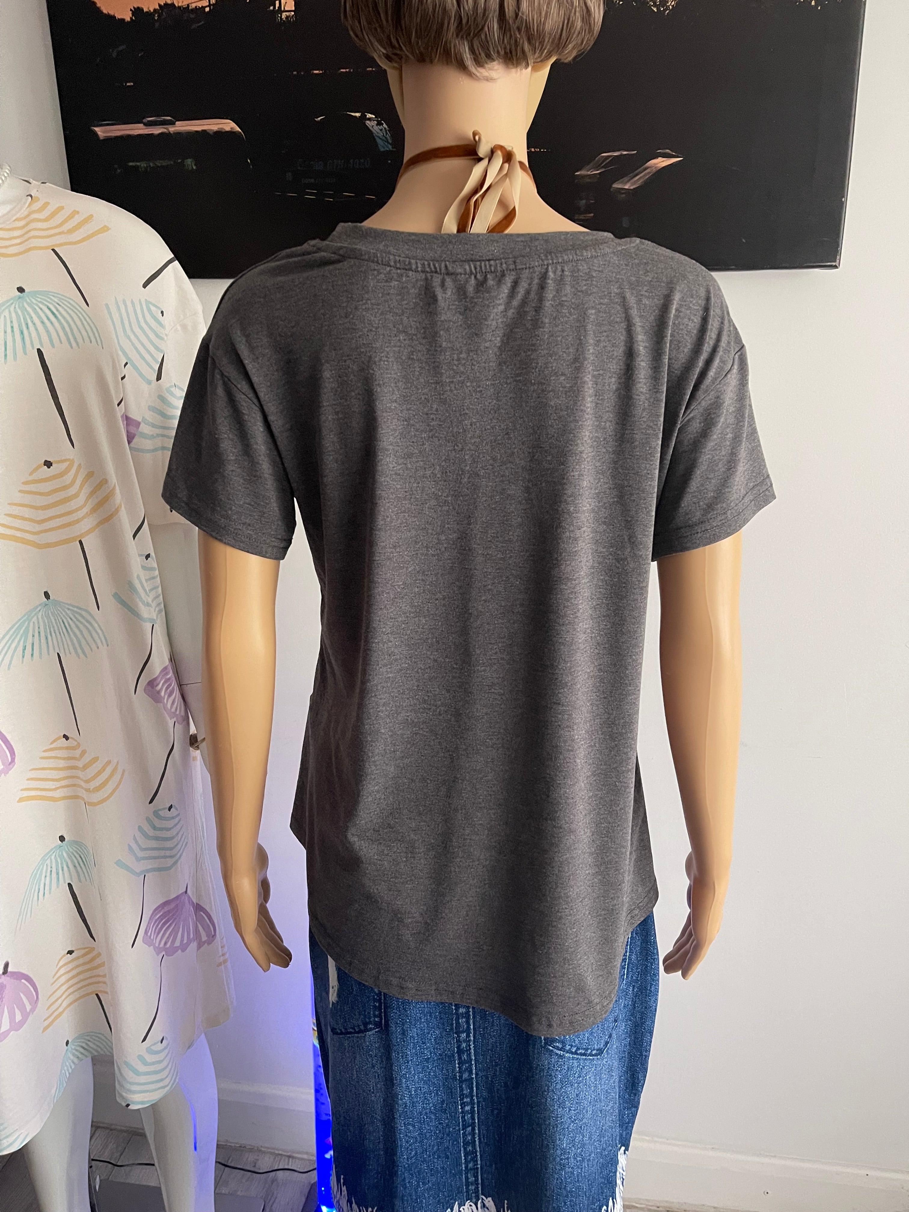 🩶 Amaryllis Graphic T-Shirt Grey XS