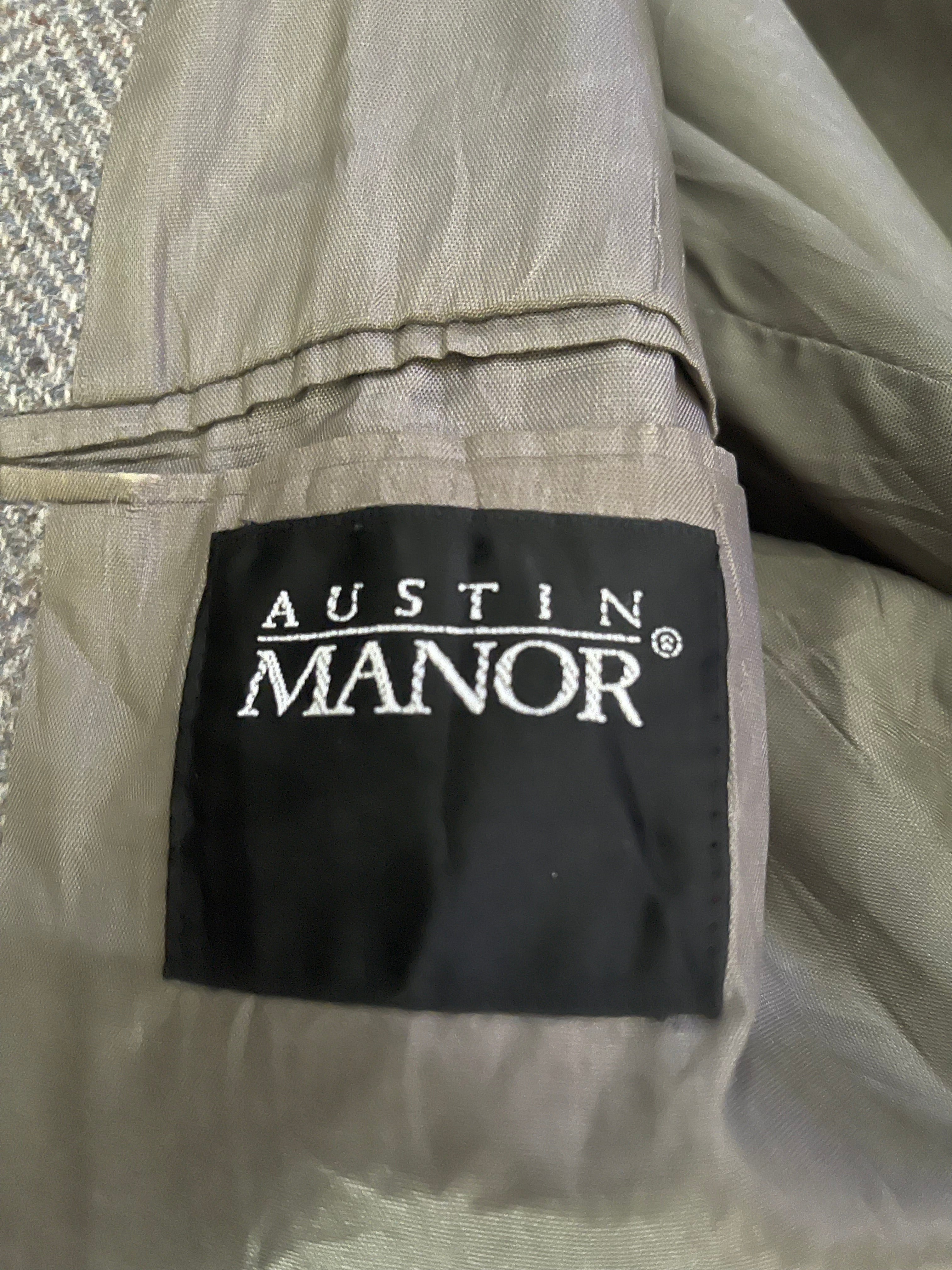 Austin Manor Herringbone Tweed Blazer 42R Brown Smart Casual Jacket