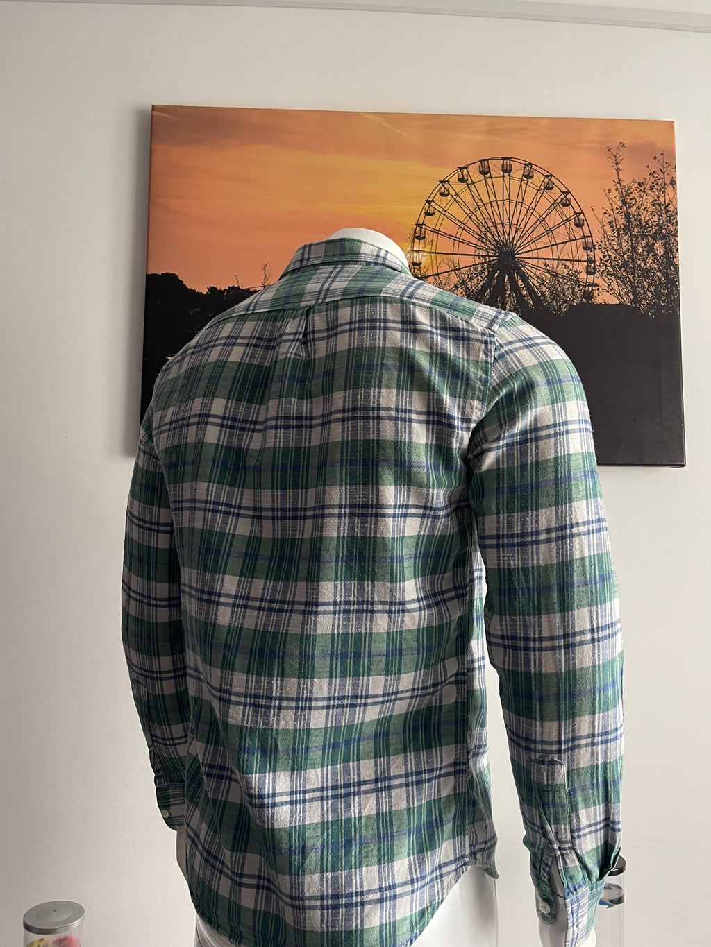 Old Navy Men’s Plaid Shirt Size S Slim Fit