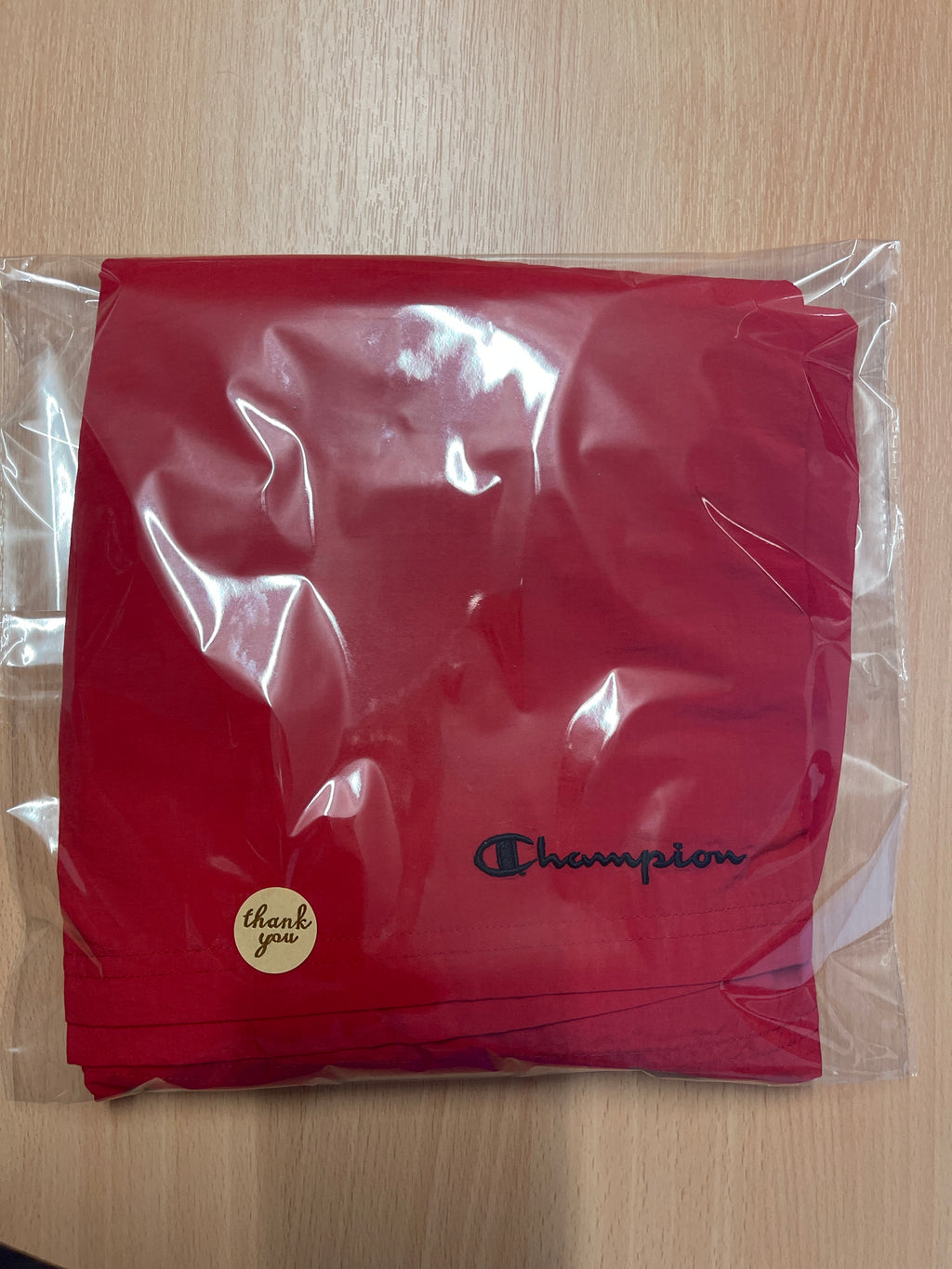 Champion Men's Red Shorts with Pockets – Size L